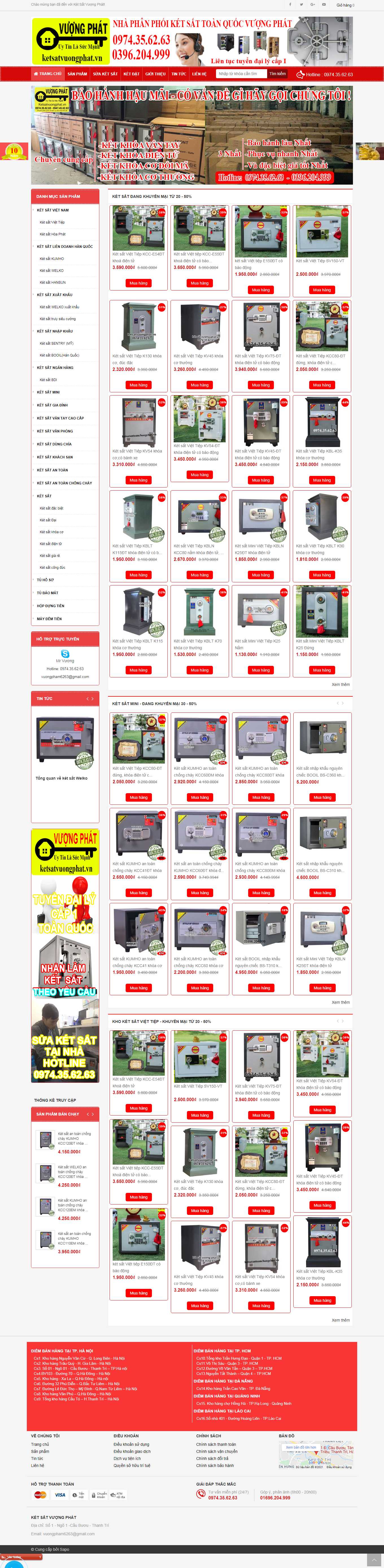 [ketsatphutai] Thiết kế Website Web bán két sắt - ketsatvuongphatvn