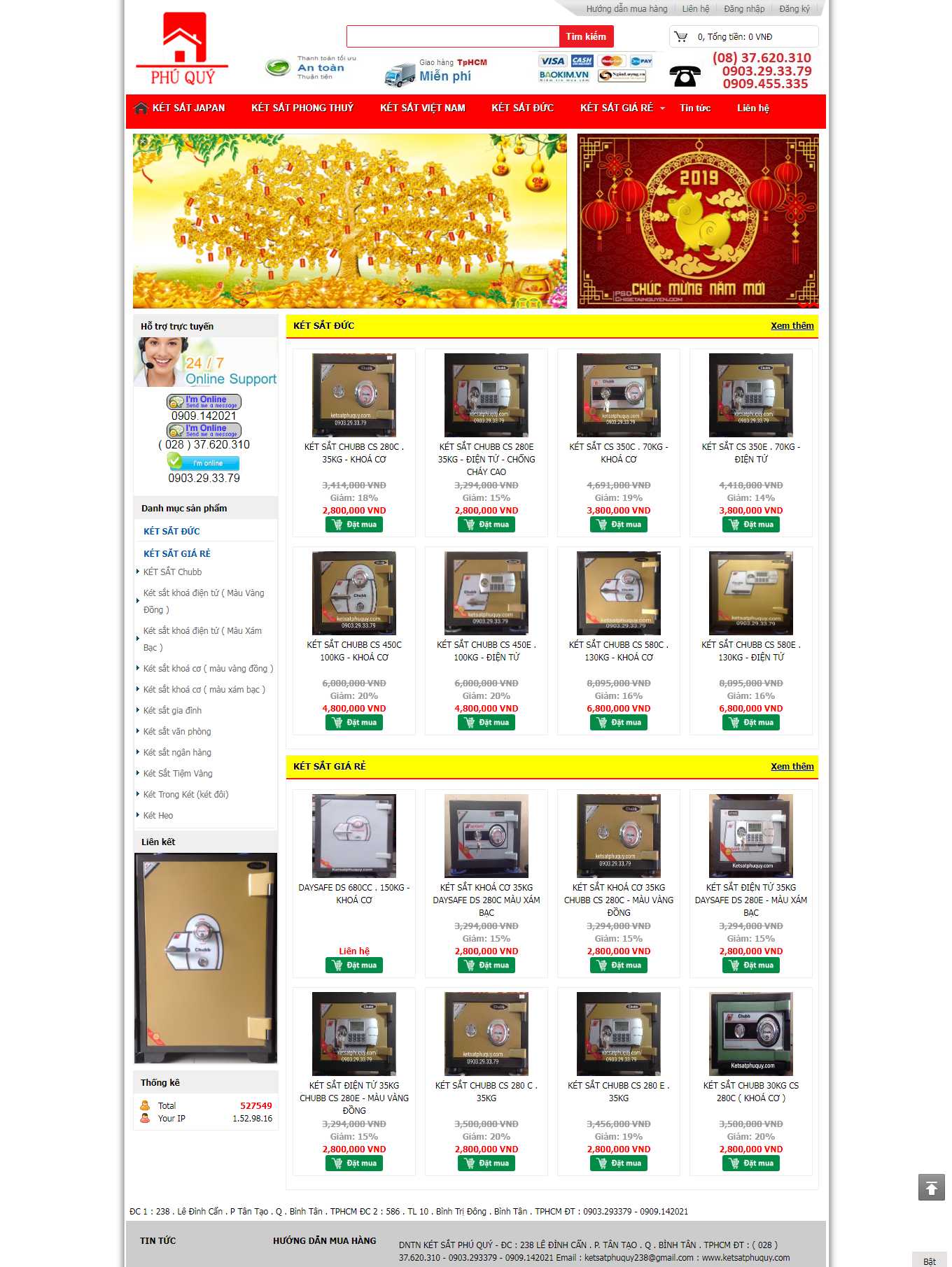 [ketsatphutai] Thiết kế Website Web bán két sắt - ketsatphuquycom