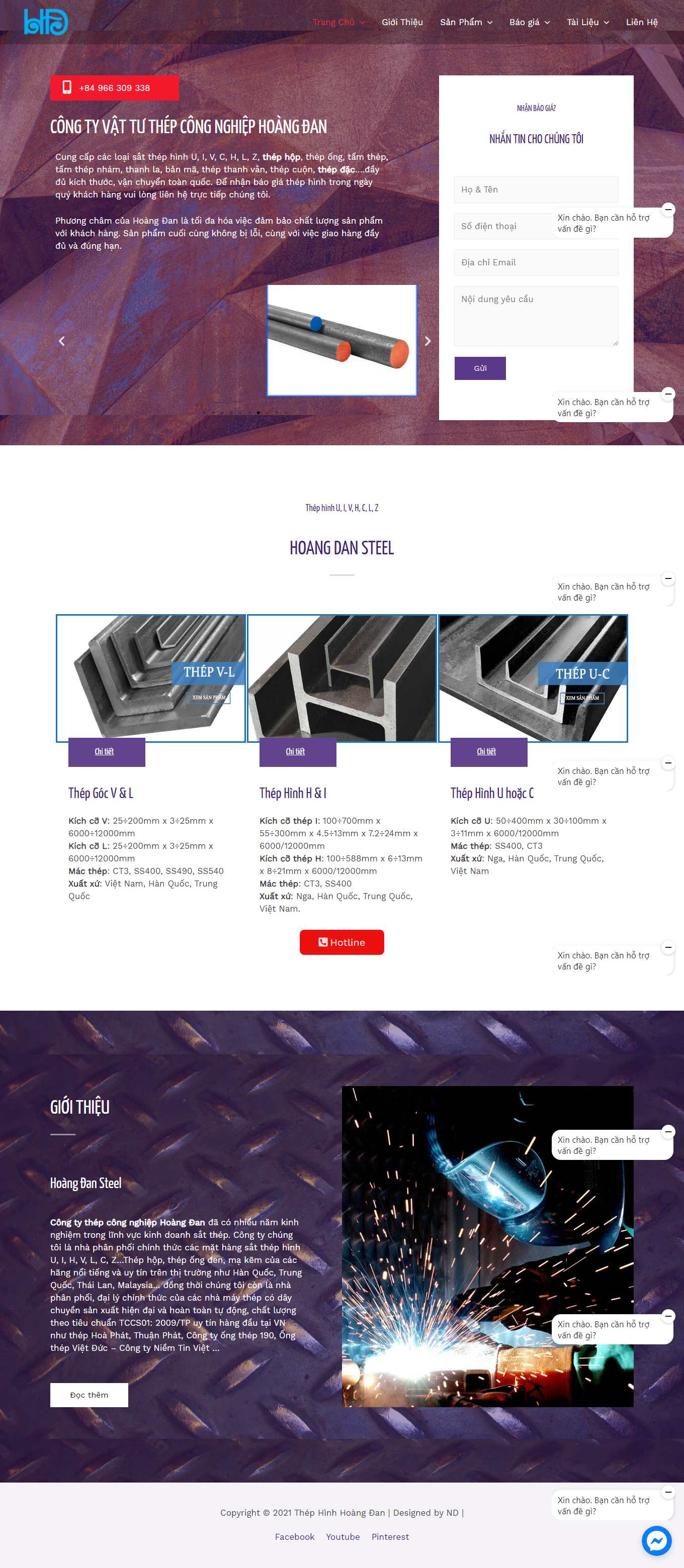 [congnghepu] Thiết kế Website Web tấm lợp nhựa, tôn kim loại - thephinhhoangdancom