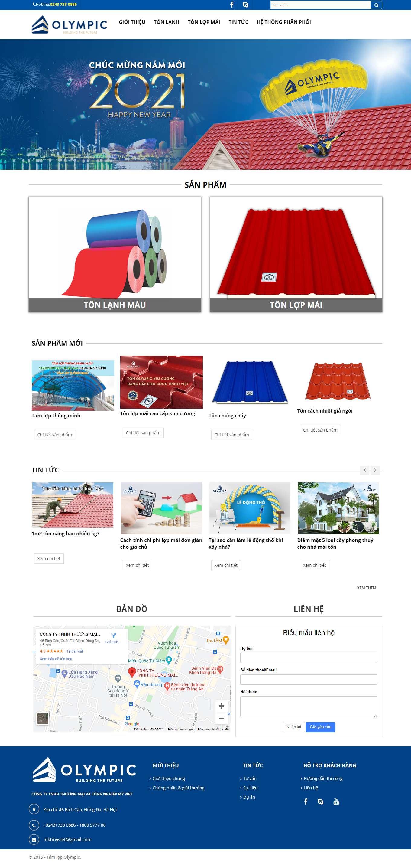 [congnghepu] Thiết kế Website Web tấm lợp nhựa, tôn kim loại - tamlopolympicvn