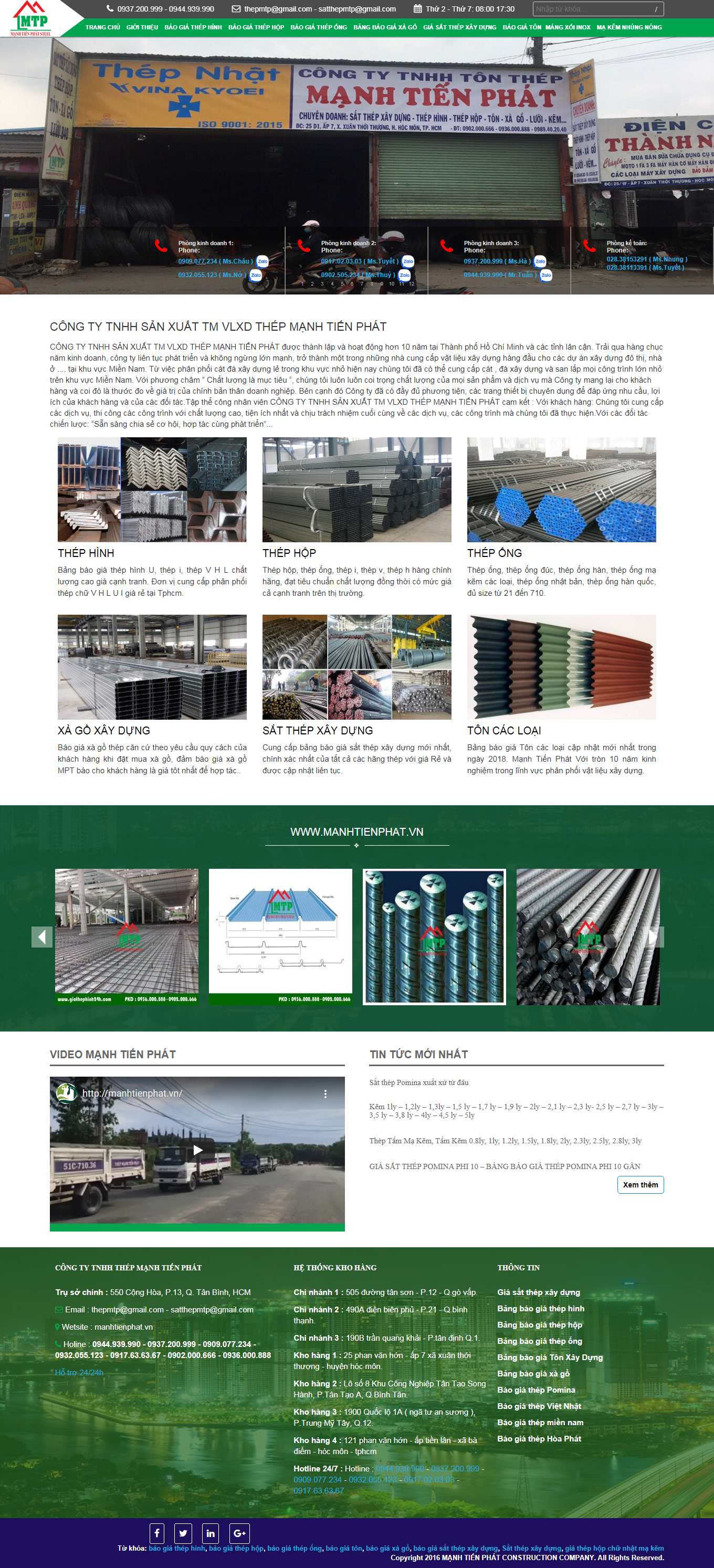[congnghepu] Thiết kế Website Web tấm lợp nhựa, tôn kim loại - manhtienphatvn