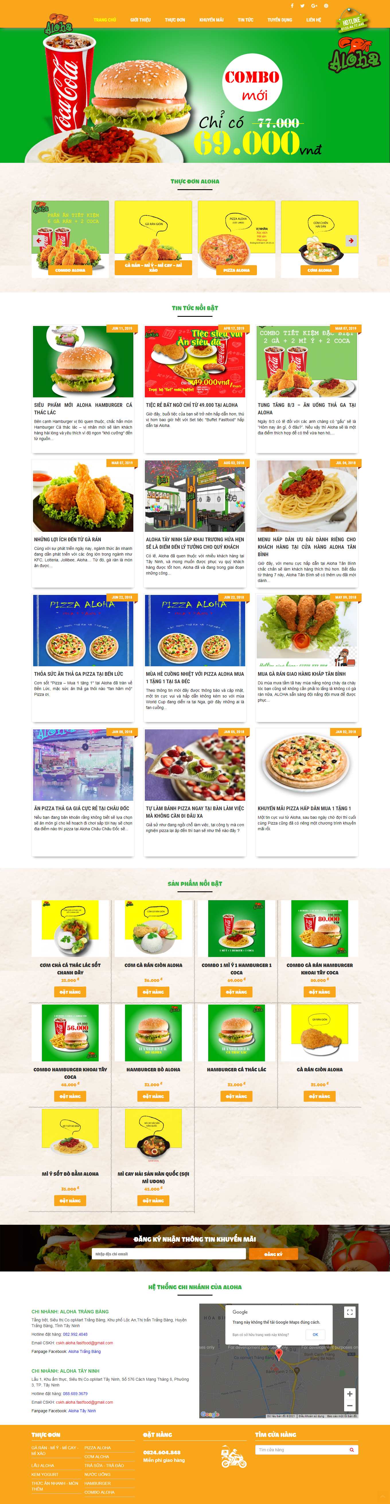 [pizzasunflower] Thiết kế Website Web bán bánh pizza - alohaavn