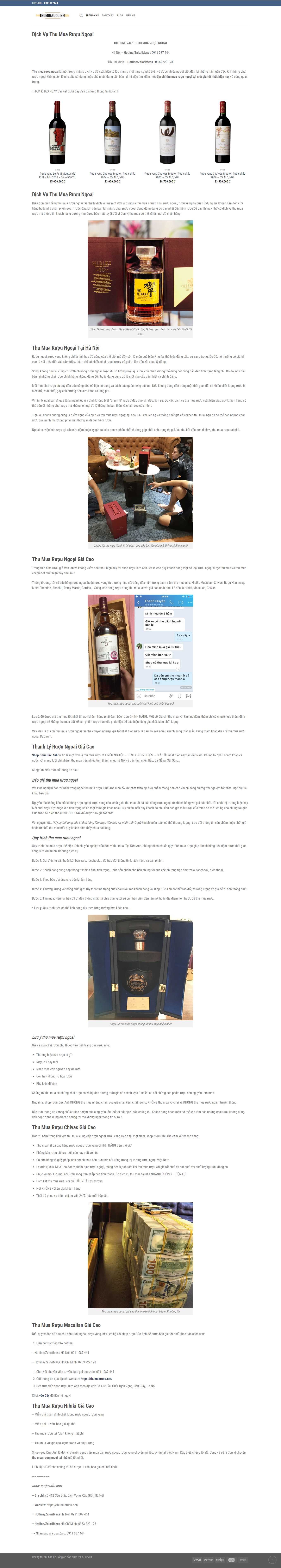 [khoruou] Thiết kế Website Web bán rượu tây, rượu ta, rượu ngoại - thumuaruounet