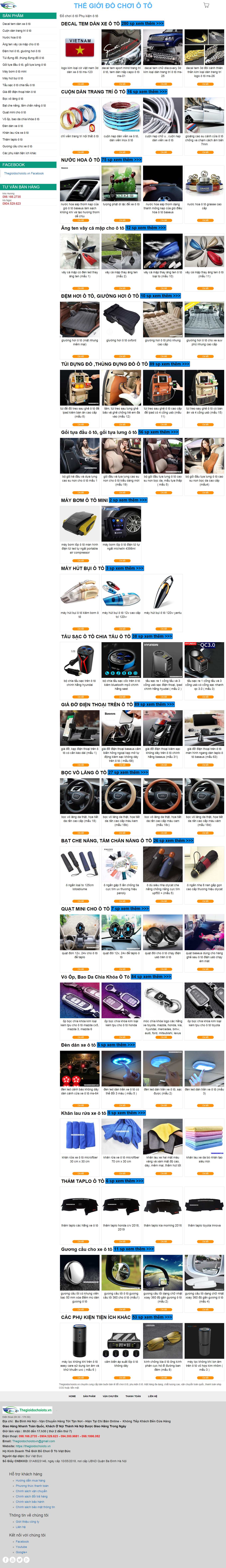 [shopxehoi] Thiết kế Website Web bán đồ chơi ô tô, linh kiện ô tô - thegioidochoiotovn