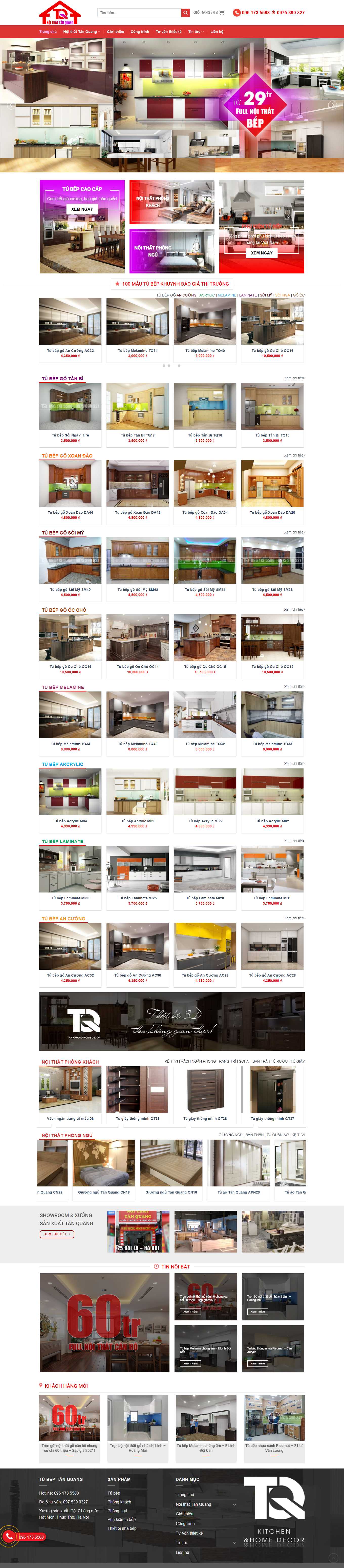[beponline24h] Thiết kế Website Web thiết bị nhà bếp cao cấp - tubeptanquangcom