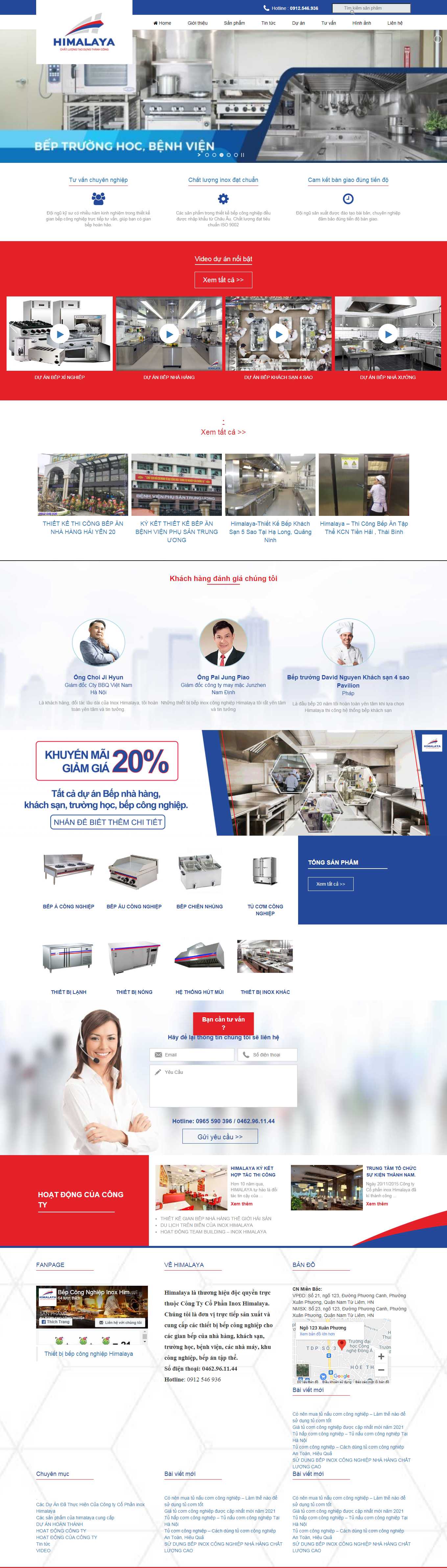 [beponline24h] Thiết kế Website Web thiết bị nhà bếp cao cấp - wwwinoxhimalayacomvn