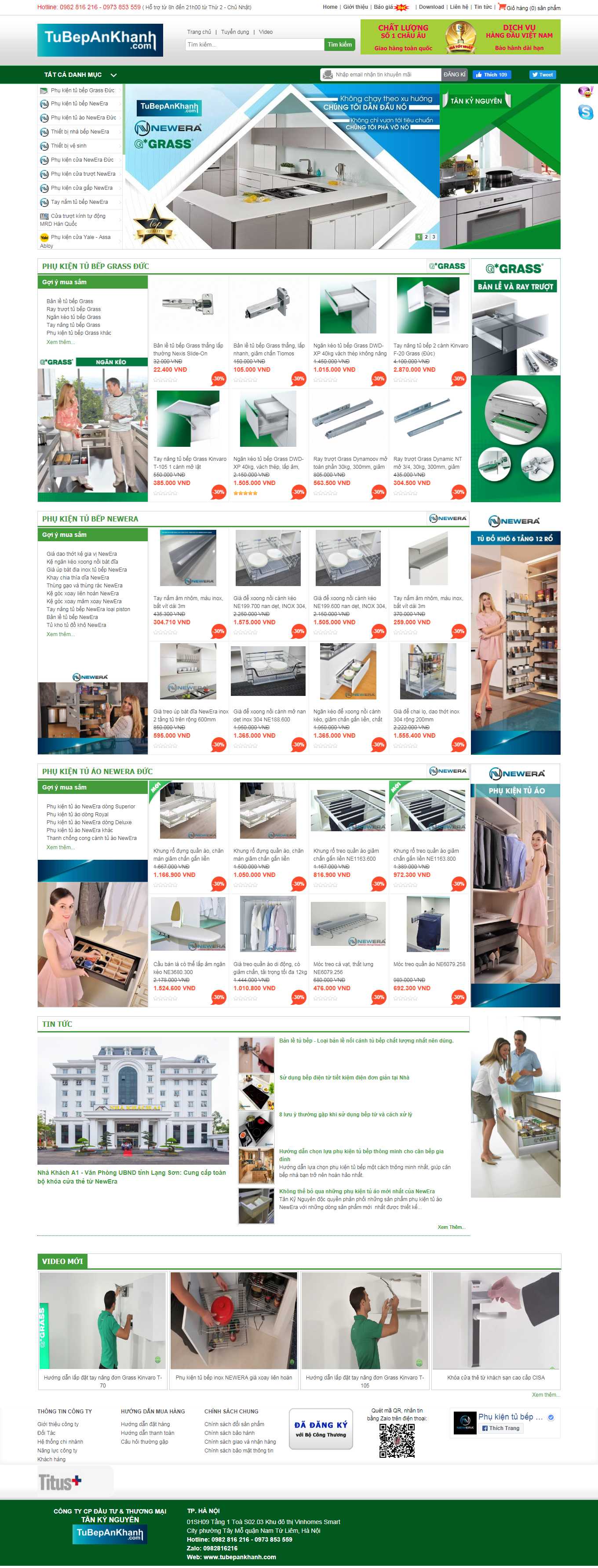 [beponline24h] Thiết kế Website Web thiết bị nhà bếp cao cấp - tubepankhanhcom