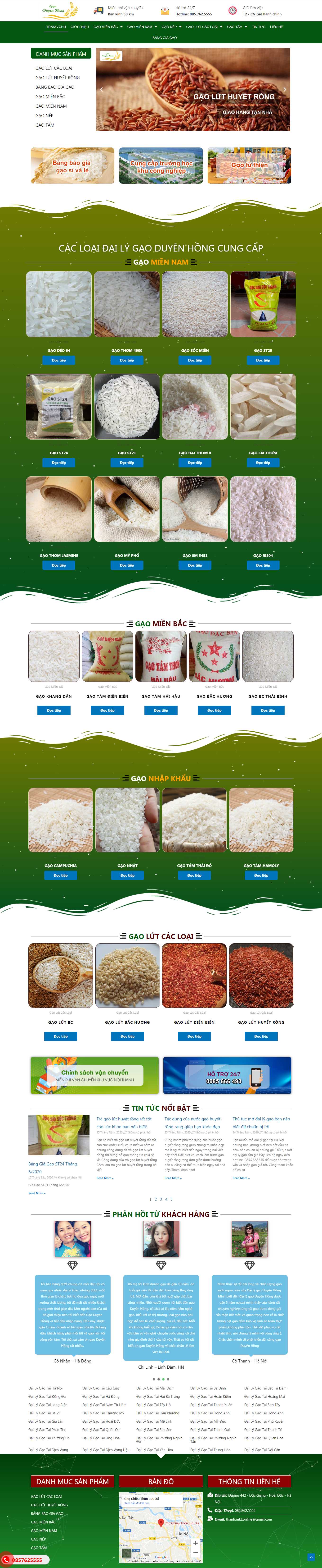 [gaongonvihafood] Thiết kế Website Web bán gạo sạch - gaoduyenhongcom