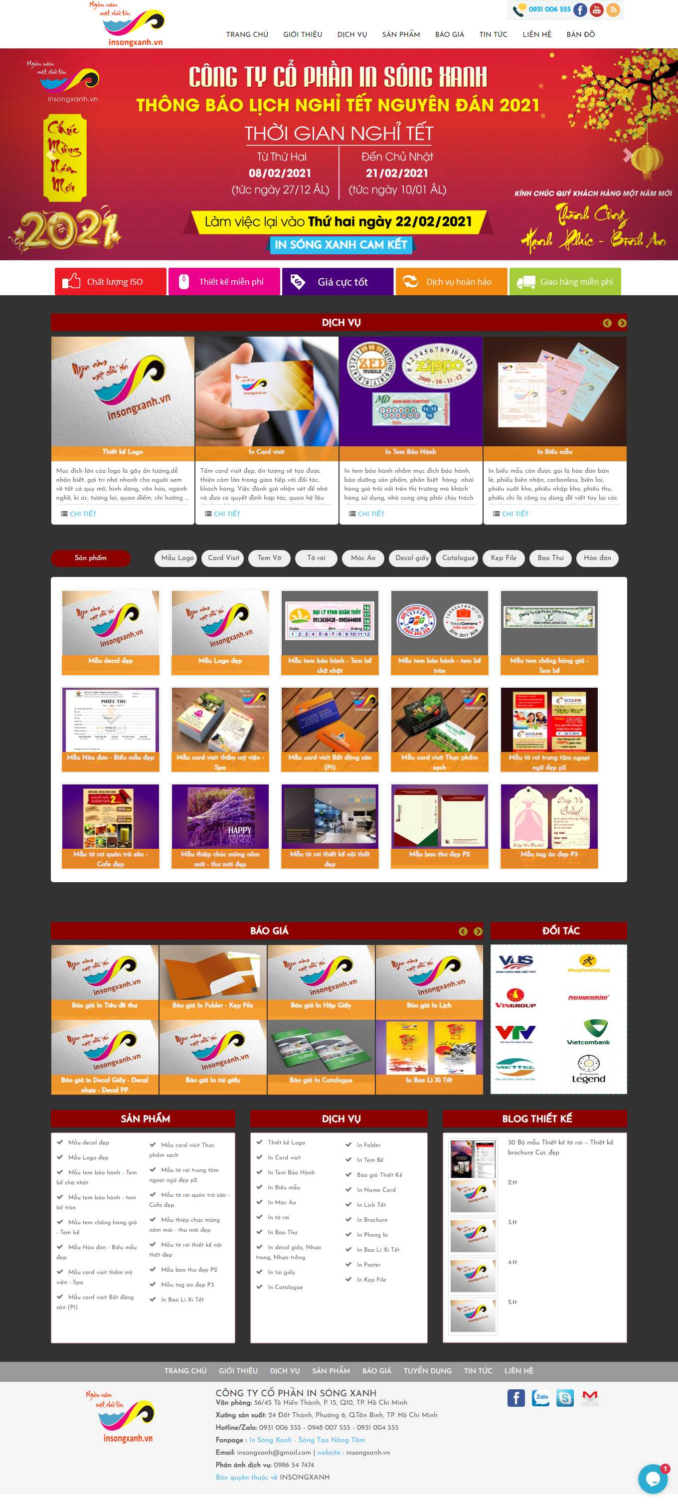 [tienlixidoc] Thiết kế Website Web bán phong bao lì xì - insongxanhvn