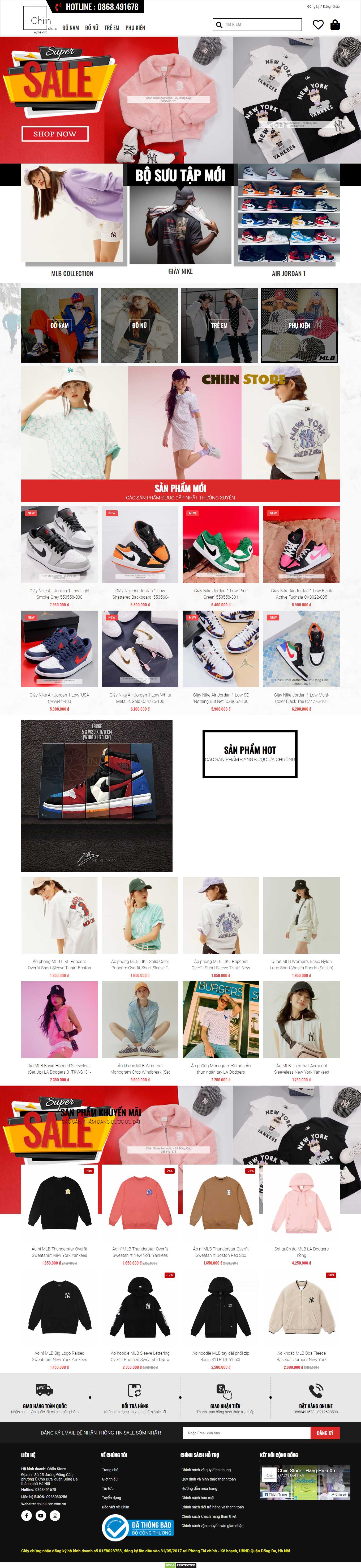 [qing68] Thiết kế Website Web bán đồ xách tay, hàng order - chiinstorecom