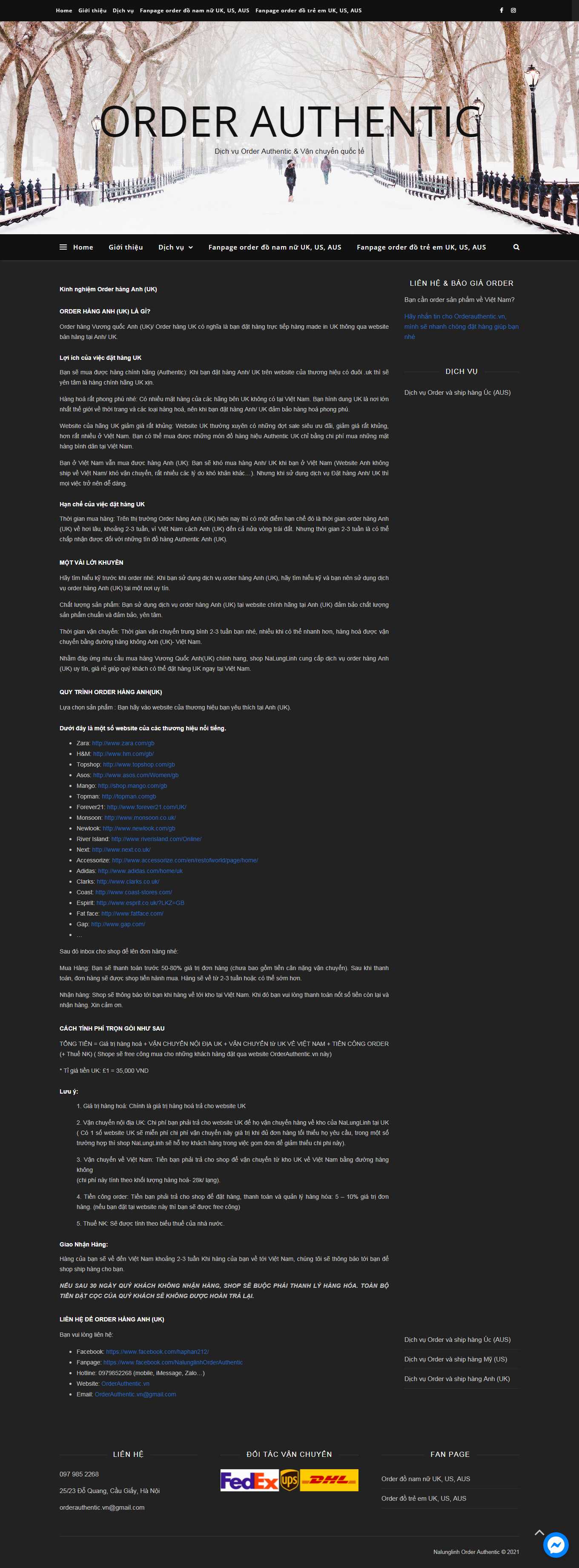 [qing68] Thiết kế Website Web bán đồ xách tay, hàng order - wwworderauthenticvn
