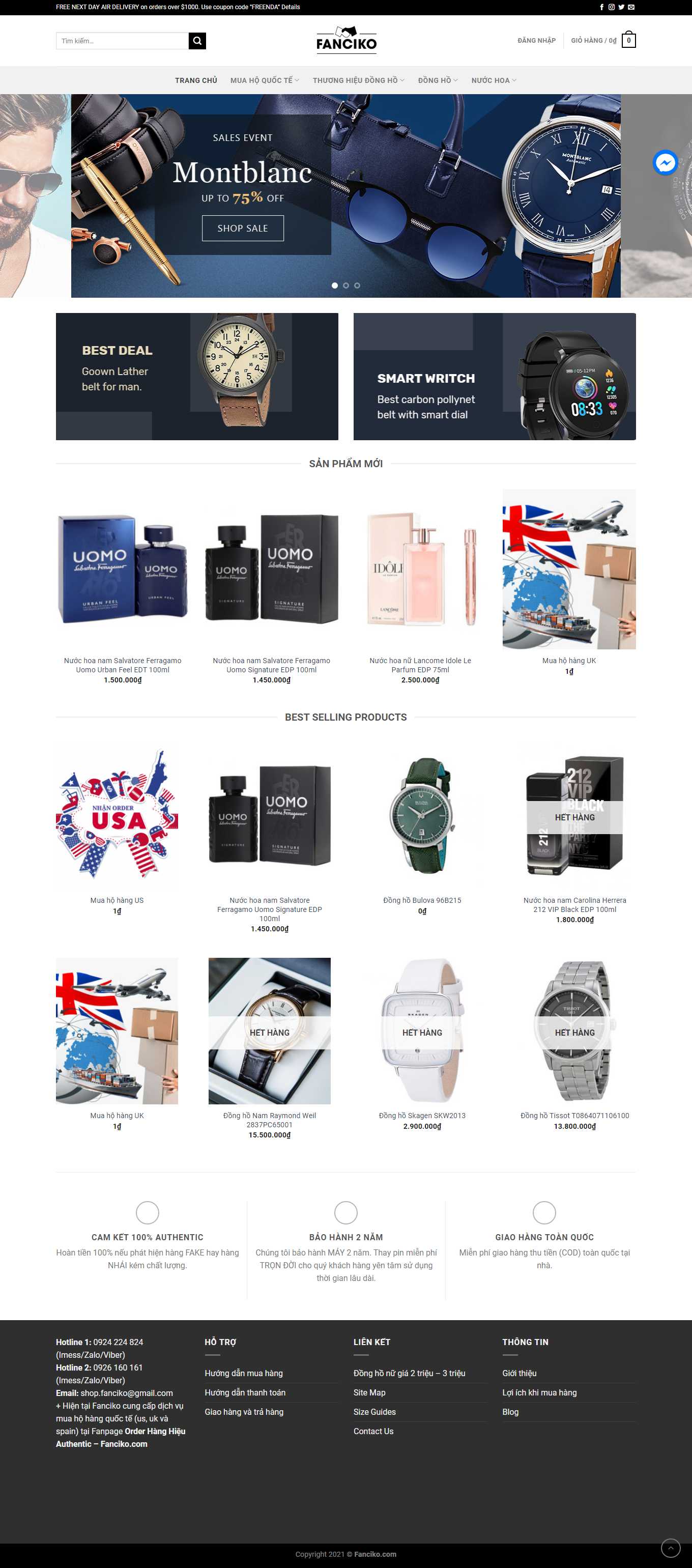 [qing68] Thiết kế Website Web bán đồ xách tay, hàng order - fancikocom