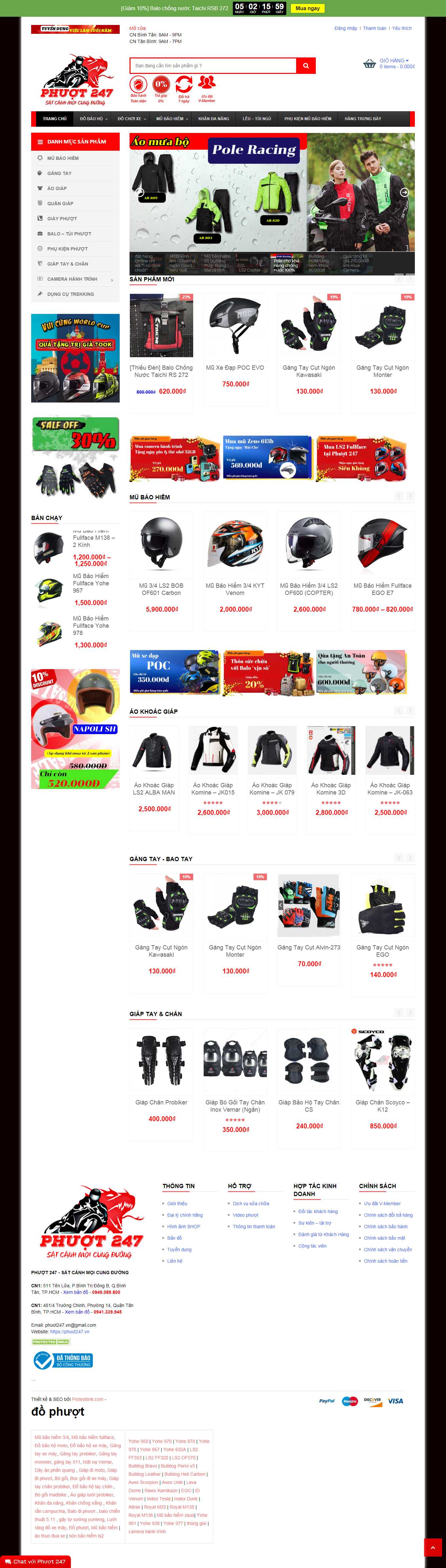 [phuotbuistore] Thiết kế Website Web bán đồ phượt, vật dụng du lịch bụi - phuot247vn