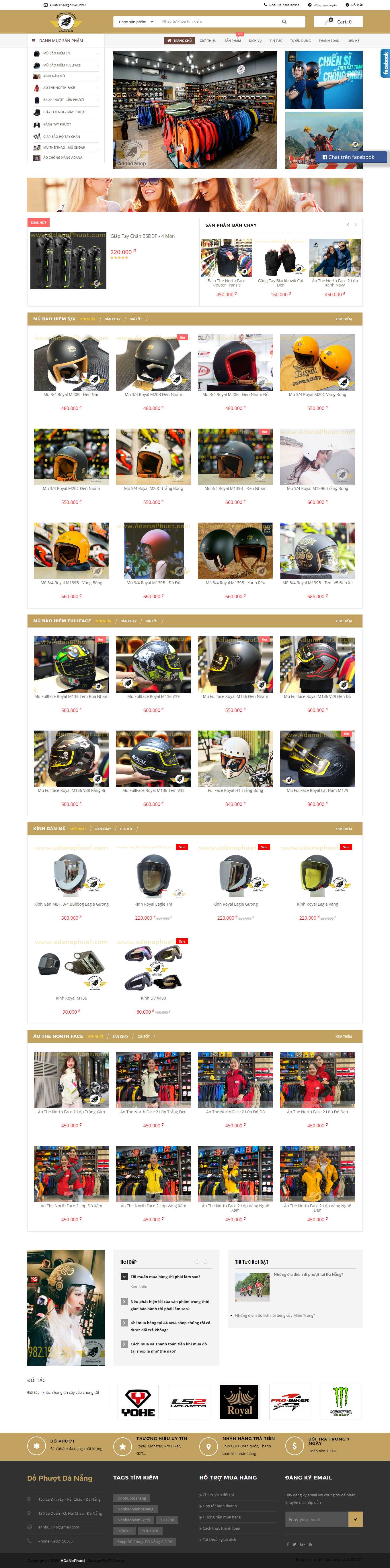 [phuotbuistore] Thiết kế Website Web bán đồ phượt, vật dụng du lịch bụi - adanaphuotcom