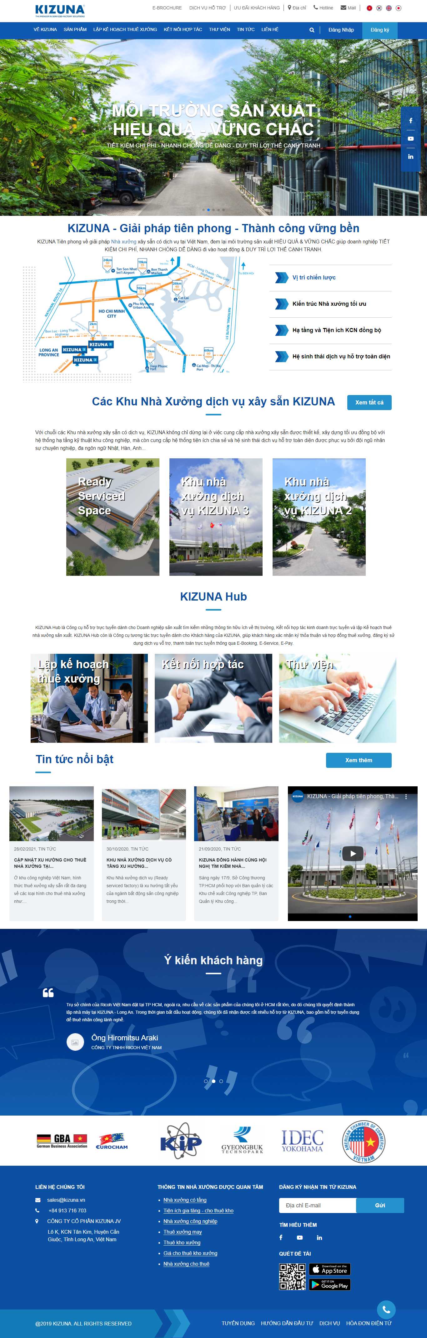 [giacongcokhihaiphong] Thiết kế Website Web xưởng cơ khí - wwwkizunavn