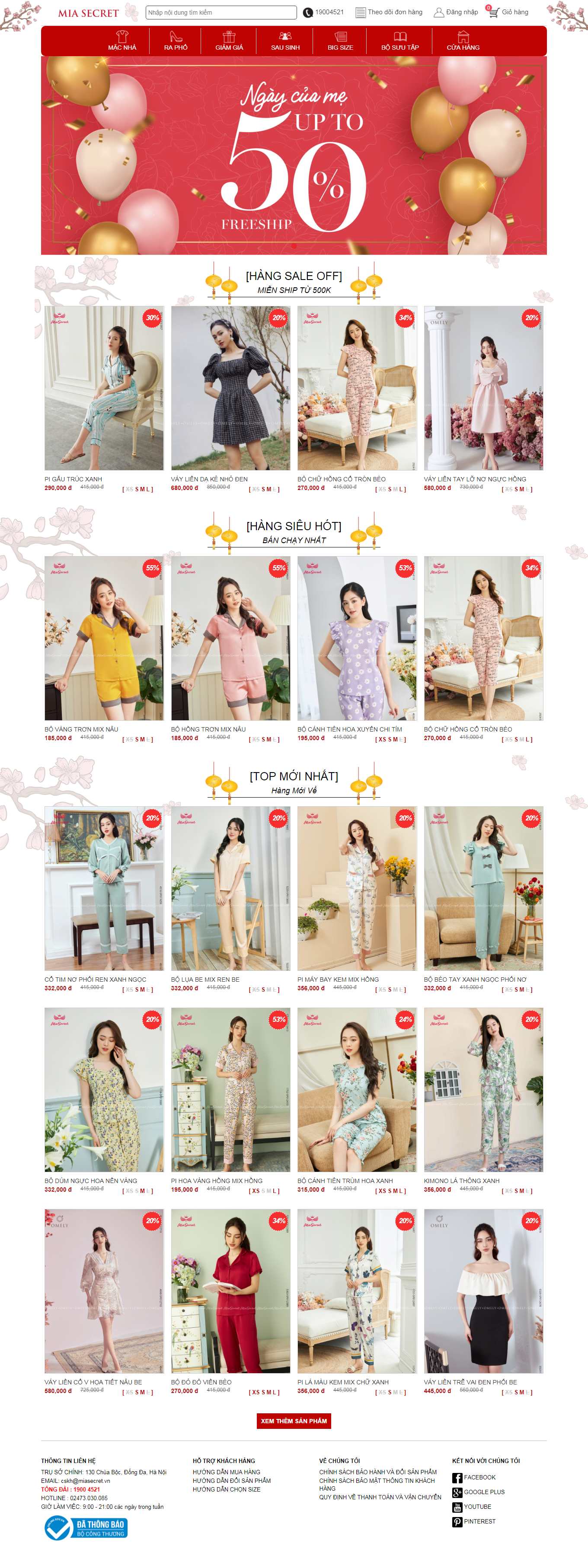 Thiết kế Website Web bán đồ lót đồ ngủ Nam Nữ Online - wwwmiasecretvn