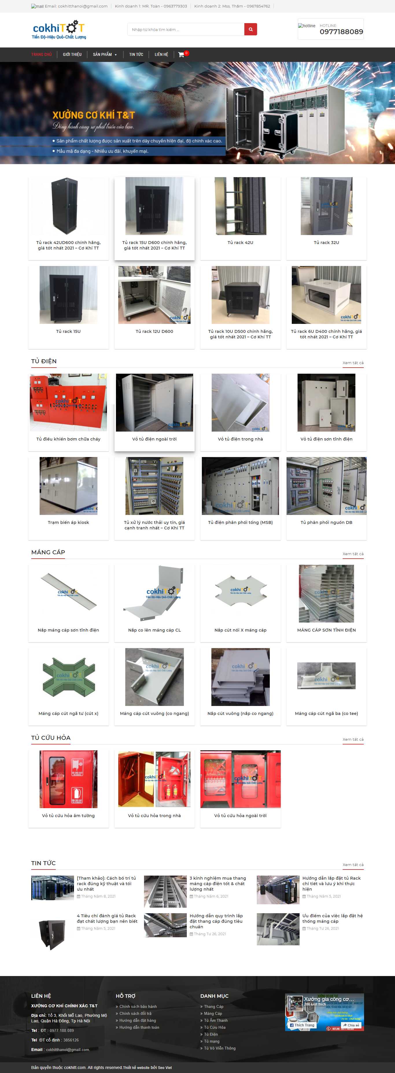 [giacongcokhihaiphong] Thiết kế Website Web xưởng cơ khí - cokhittcom