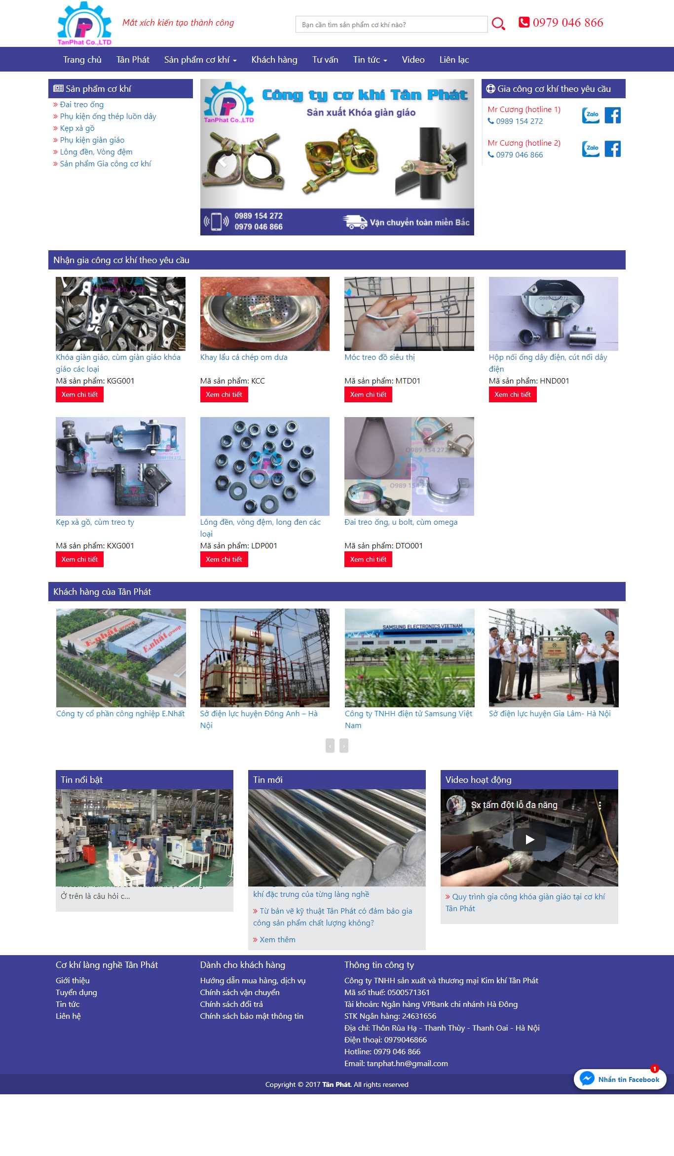 [giacongcokhihaiphong] Thiết kế Website Web xưởng cơ khí - cokhithanhthuyvn