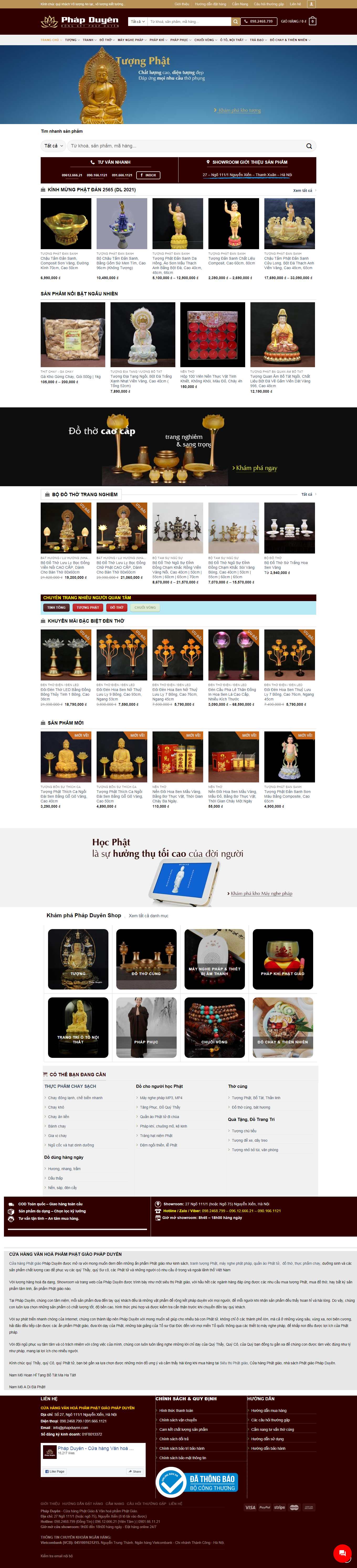 Thiết kế Website Web bán đồ ăn chay - phapduyencom