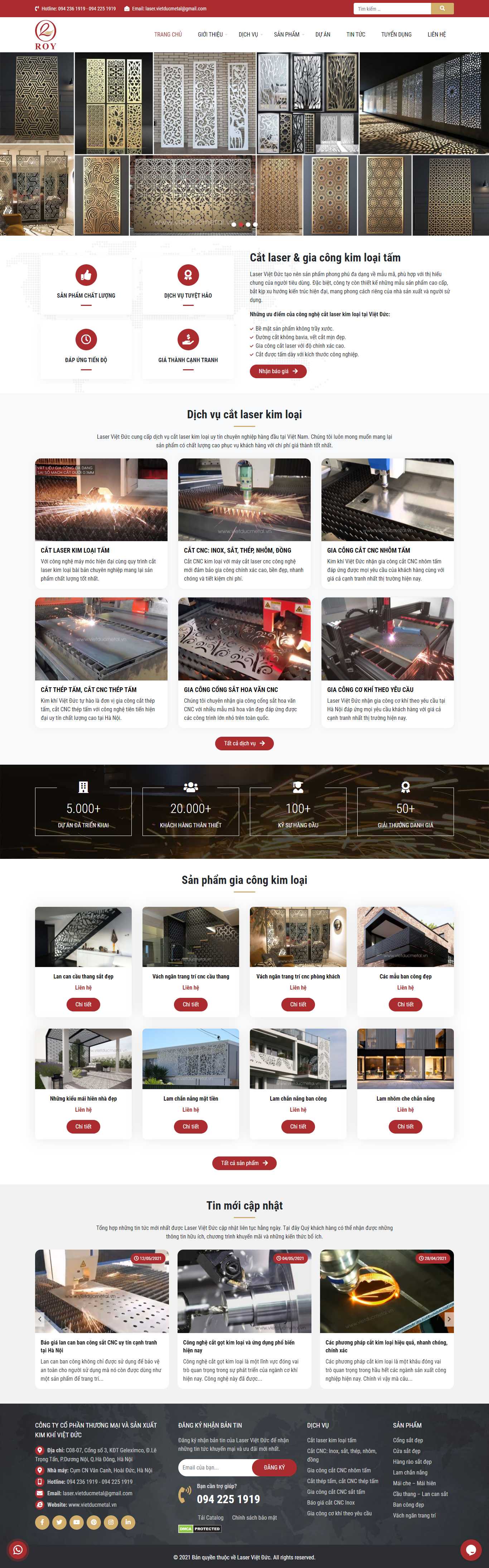 [giacongcokhihaiphong] Thiết kế Website Web xưởng cơ khí - vietducmetalvn