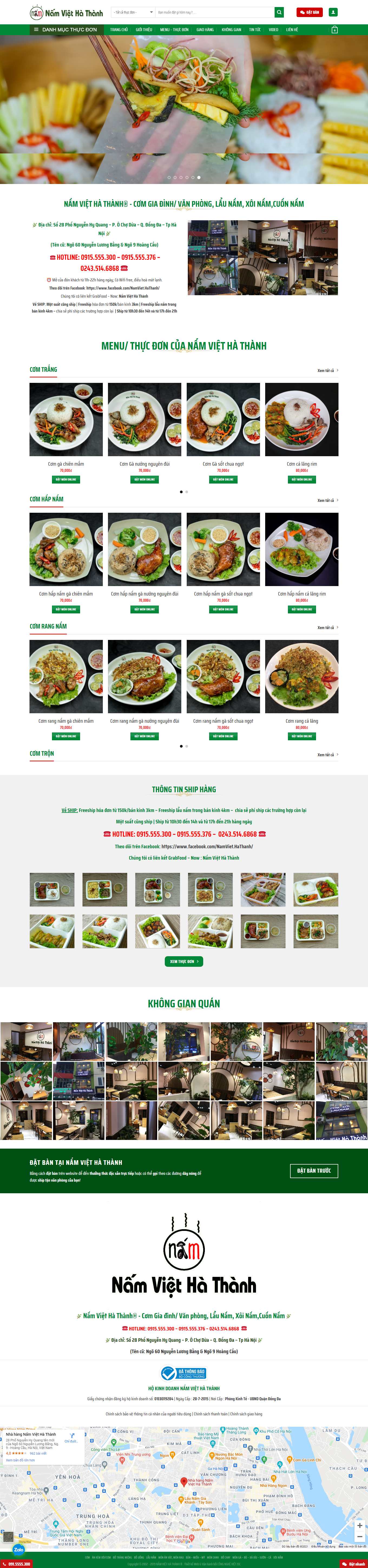 Thiết kế Website Web bán đồ ăn chay - namviethathanhcom