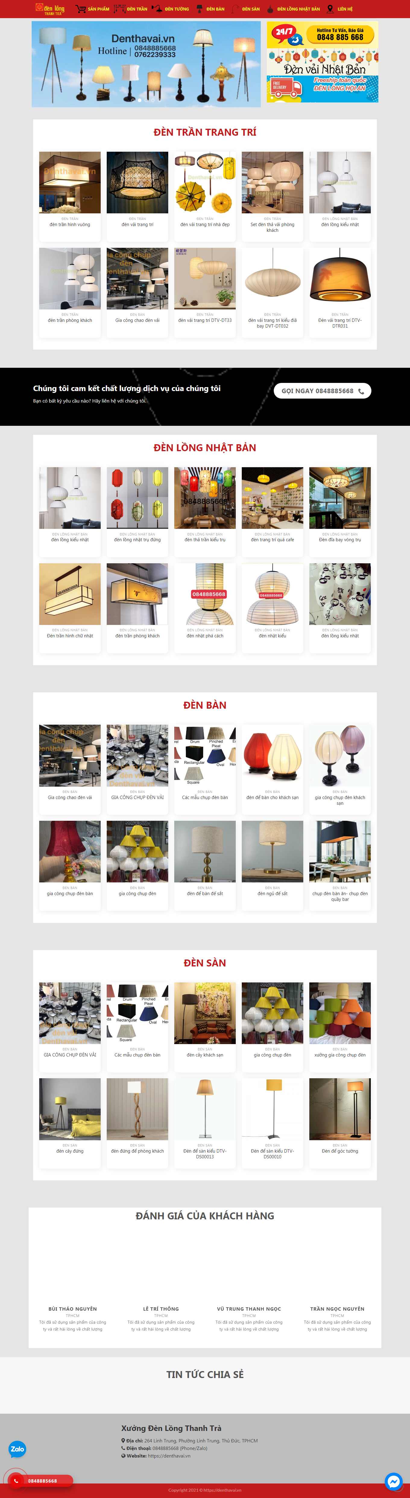 Thiết kế Website Web đèn led - denthavaivn