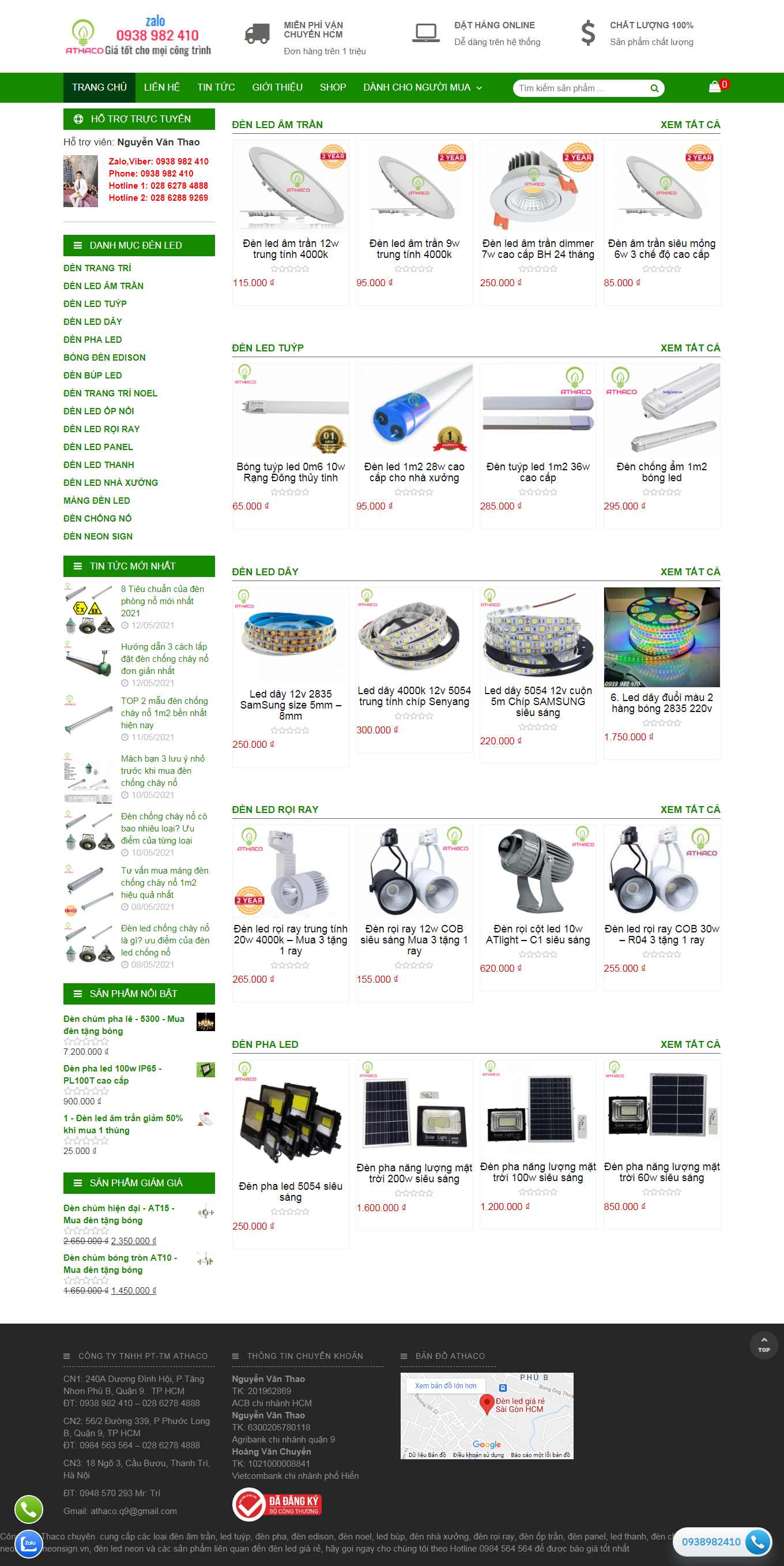 Thiết kế Website Web đèn led - ledgiatotvn