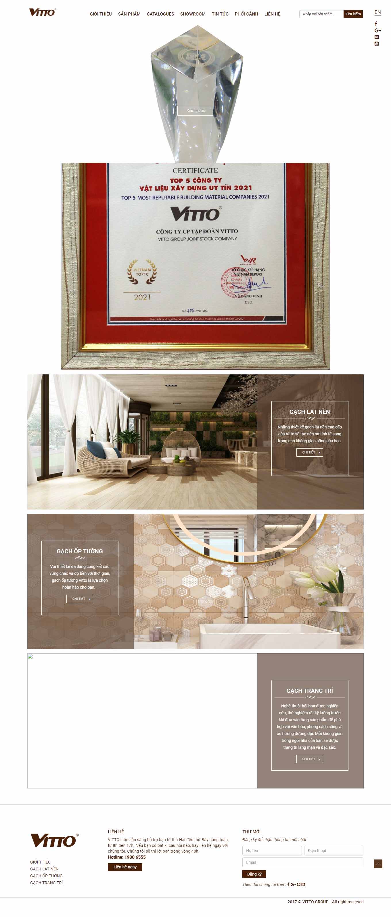 Thiết kế Website Web gạch đáp ốp lát - wwwvittovn