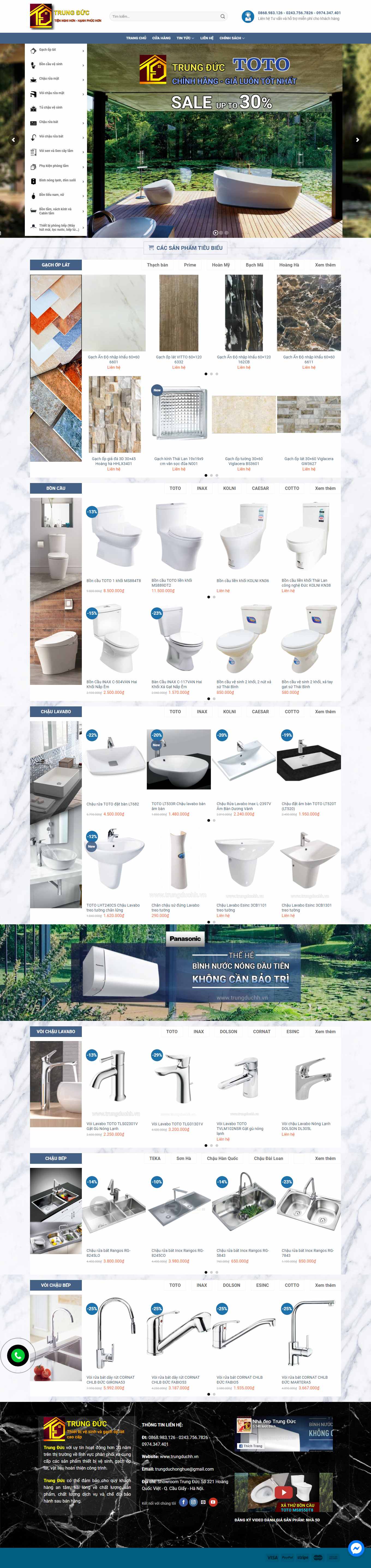 Thiết kế Website Web gạch đáp ốp lát - trungduchhvn