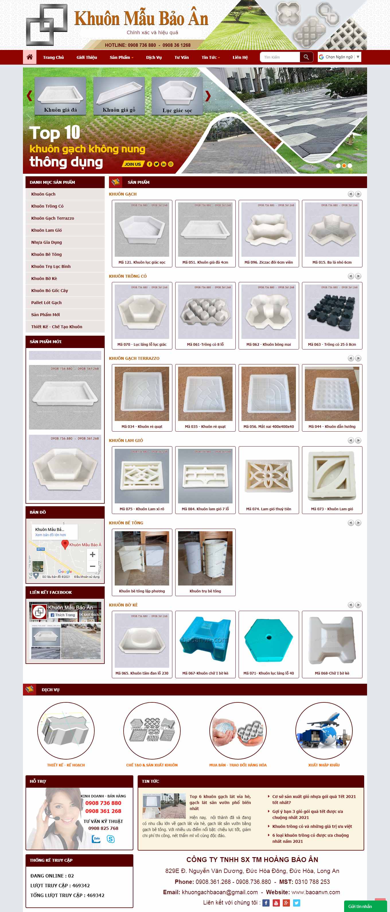 Thiết kế Website Web gạch đáp ốp lát - wwwbaoanvncom