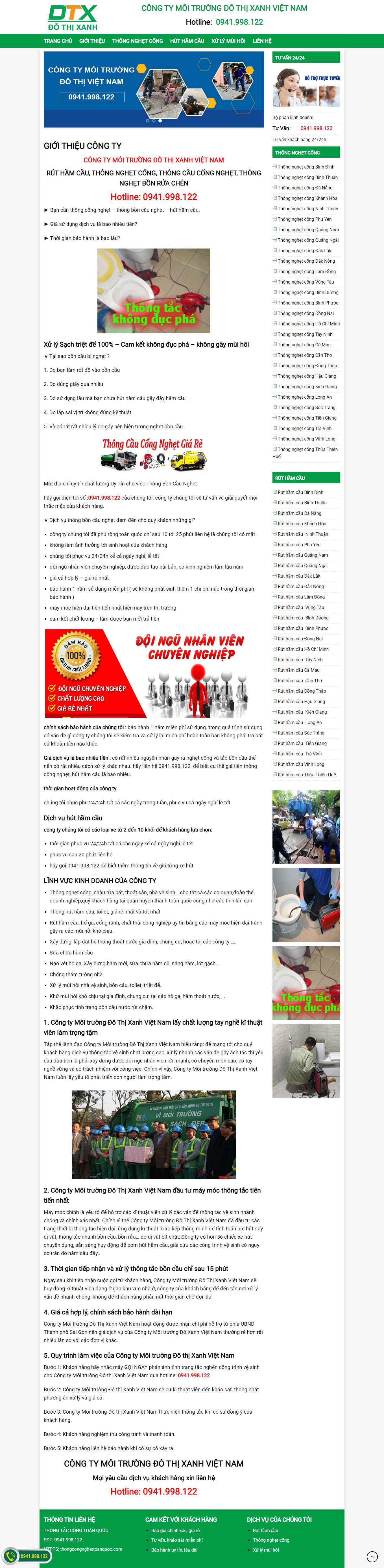 [moitruongsach] Thiết kế Website Web dịch vụ thông tắc công - thongcongnghettoanquoccom