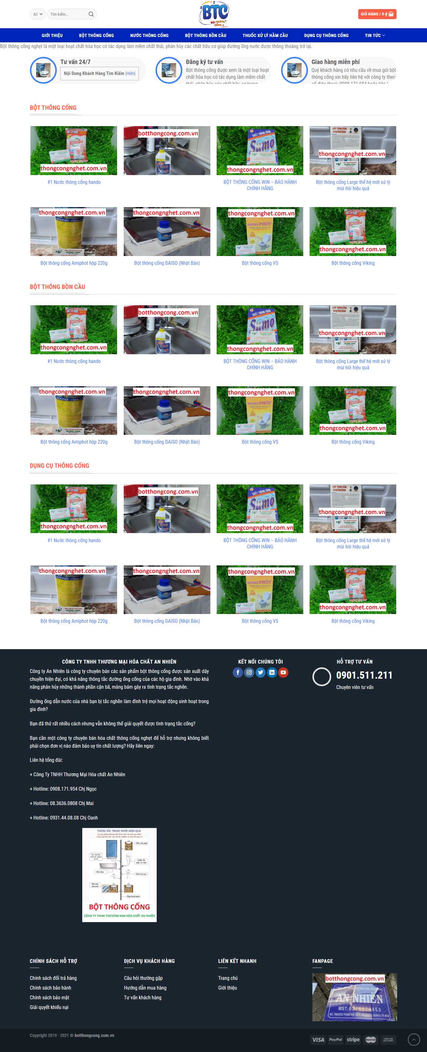Thiết kế Website Web dịch vụ hút bể phốt - hutbephothaiphongvncom