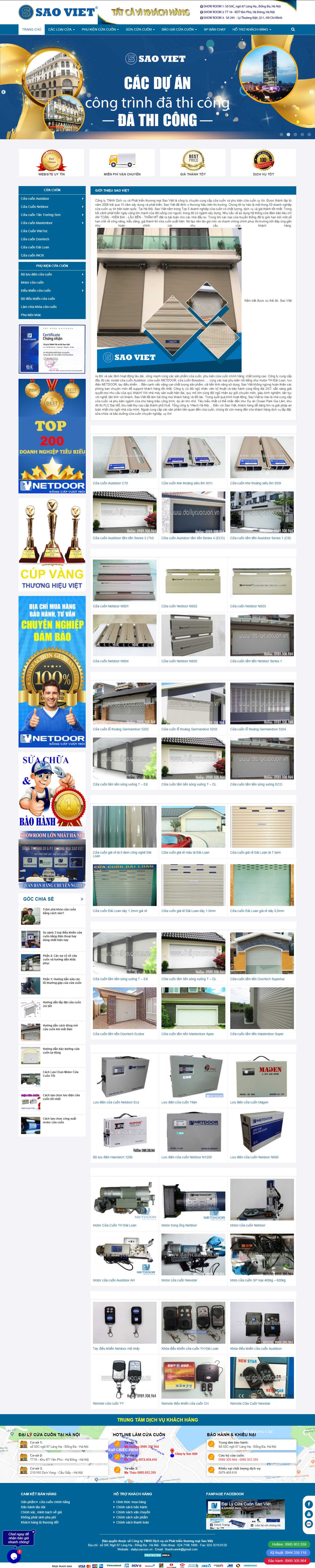 [cuacuonmiennam] Thiết kế Website Web nhôm kính, cửa cuốn - dailycuacuonvn