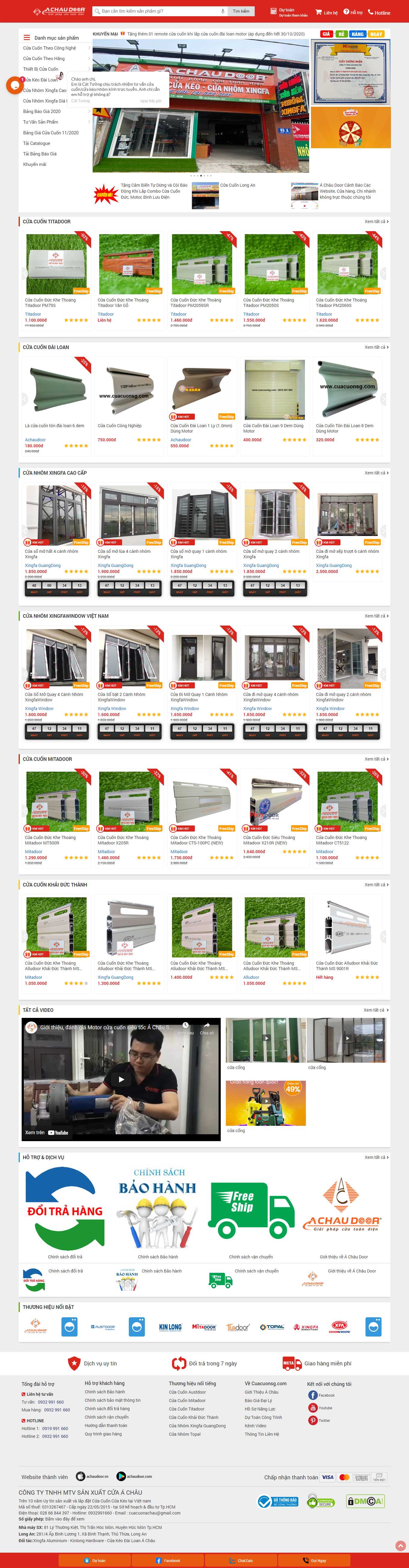 [cuacuonmiennam] Thiết kế Website Web nhôm kính, cửa cuốn - wwwcuacuonsgcom