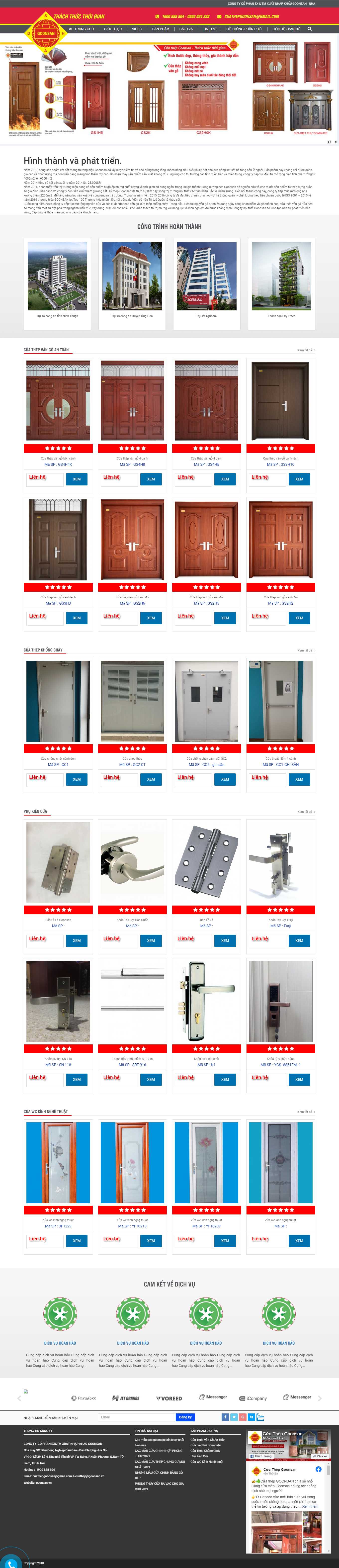 [cuacuonmiennam] Thiết kế Website Web nhôm kính, cửa cuốn - goonsanvn