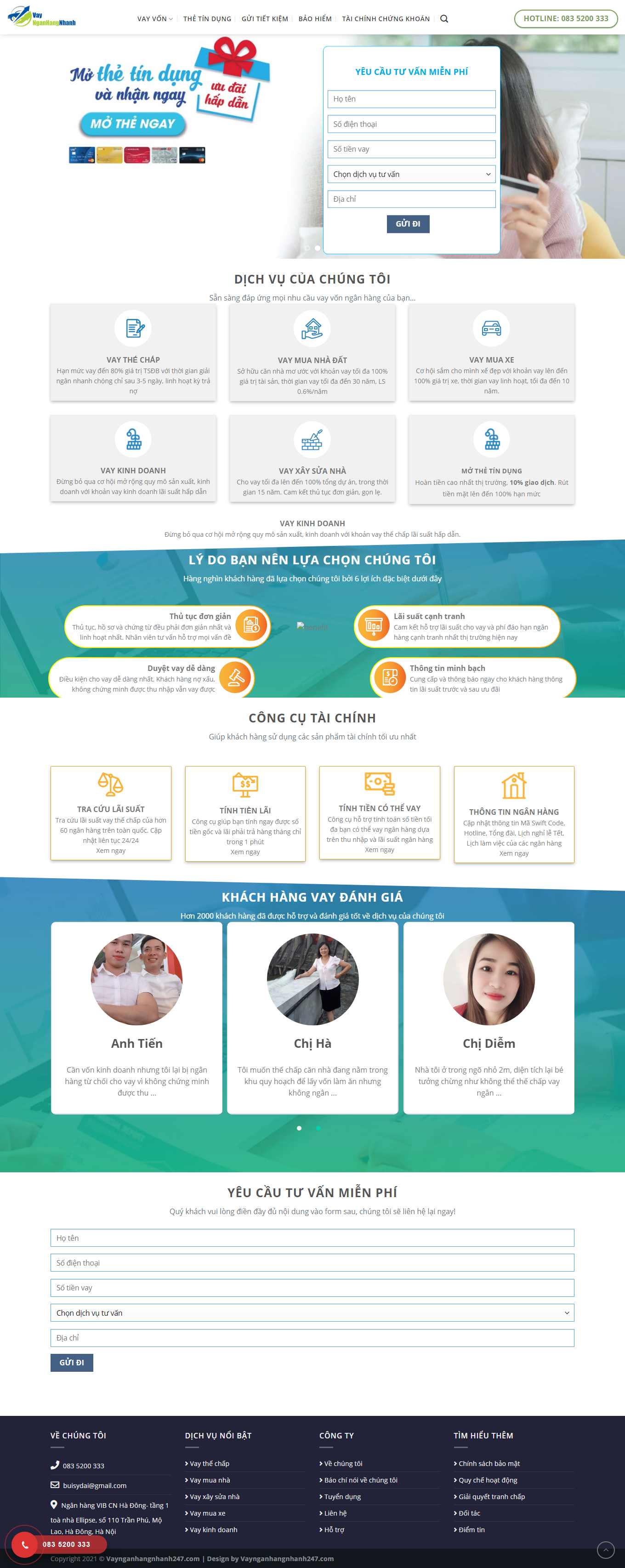 [vaytien] Thiết kế Website Web vay vốn tín dụng ngân hàng - vaynganhangnhanh247com