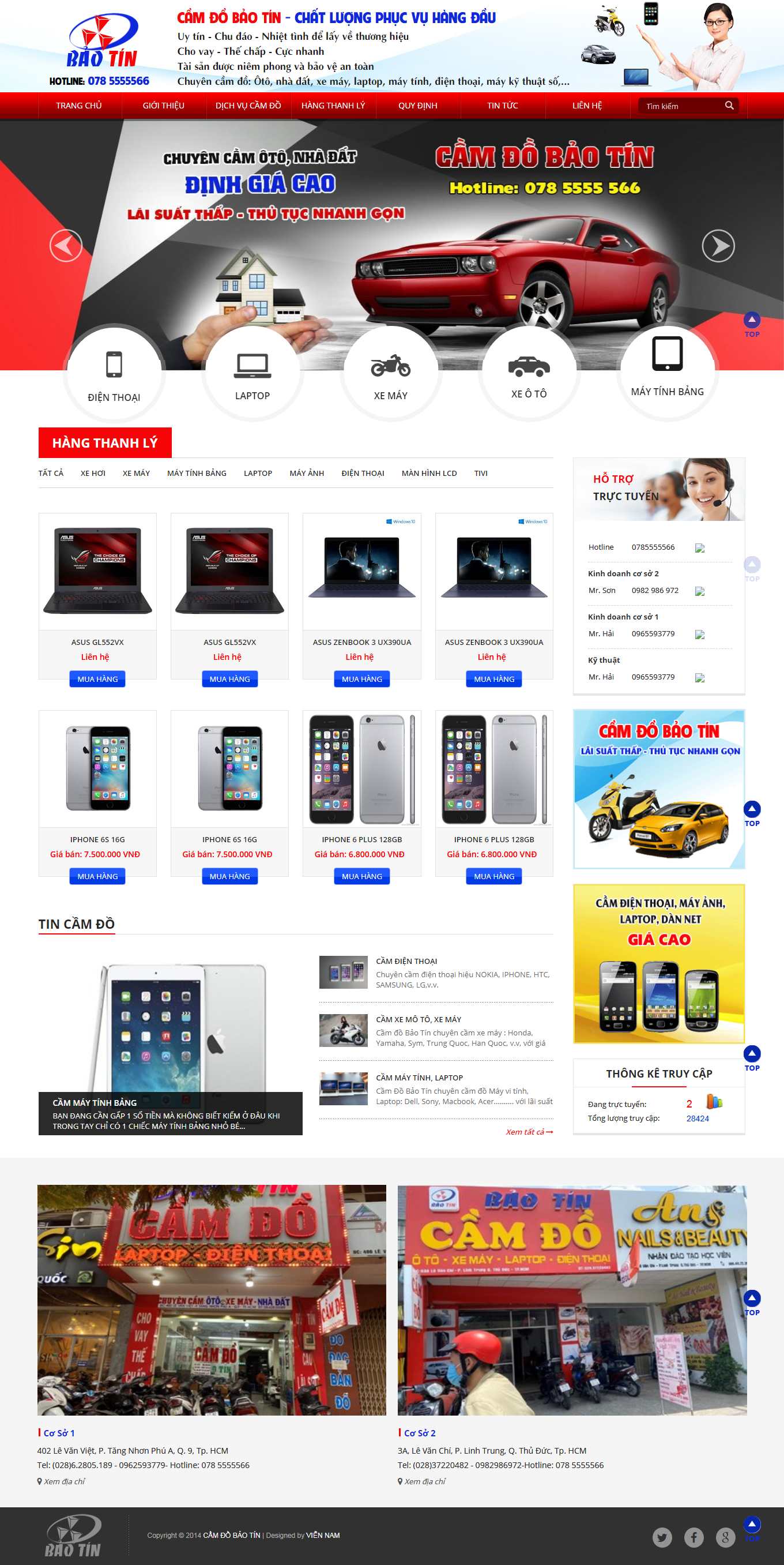 [dichvucamdoletruc] Thiết kế Website Web cầm đồ uy tín - camdobaotinvn