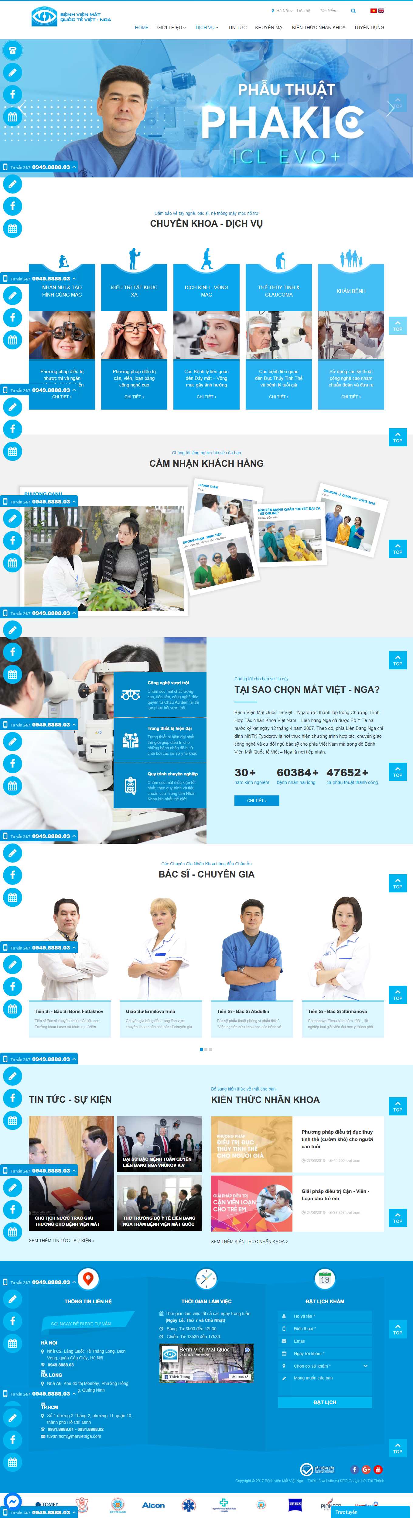 Thiết kế Website Web kính mắt thời trang, cao cấp - matvietngacom