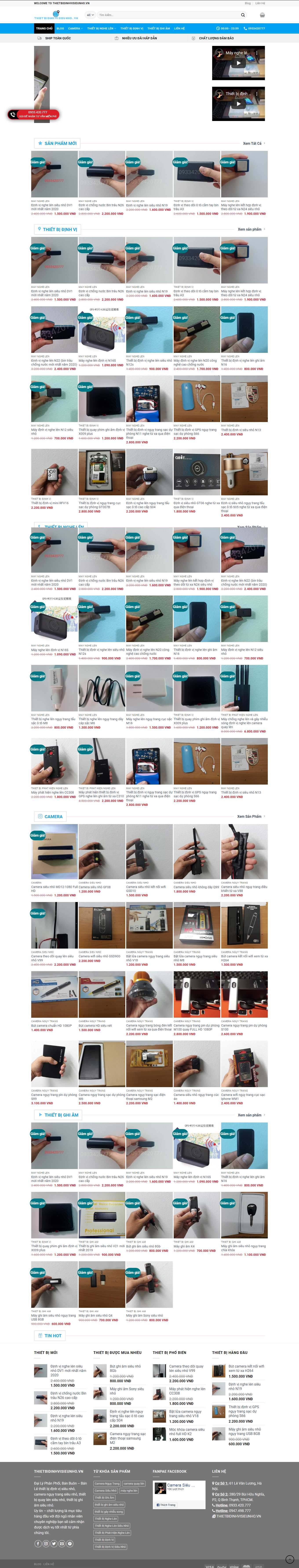 Thiết kế Website Web bán thiết bị nghe nhìn - thietbidinhvisieunhovn