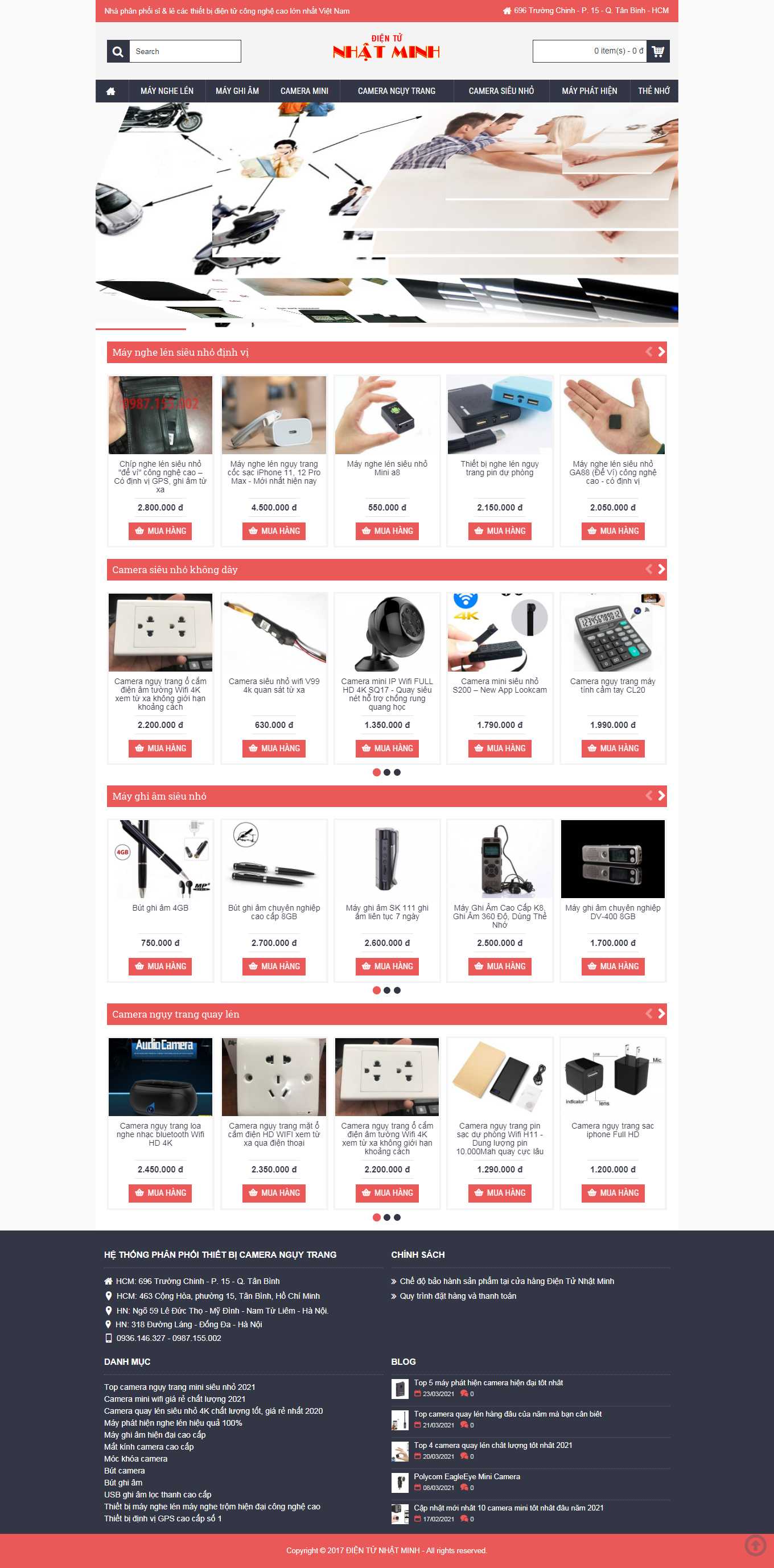 Thiết kế Website Web bán thiết bị nghe nhìn - wwwdientunhatminhcom