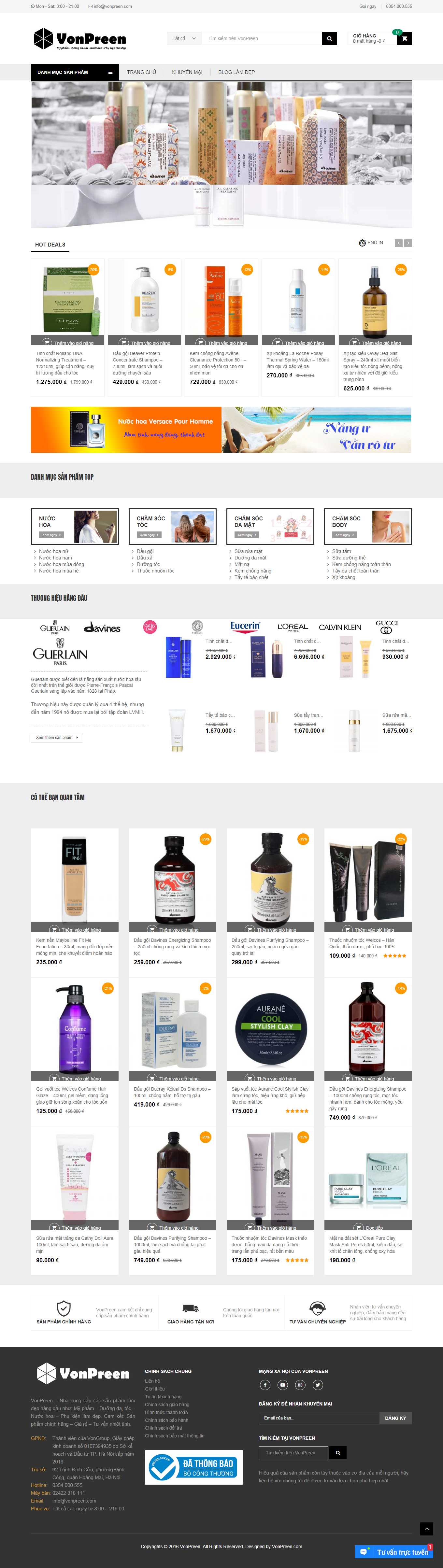 [fremen] Thiết kế Website Web bán sáp vuốt tóc - vonpreencom