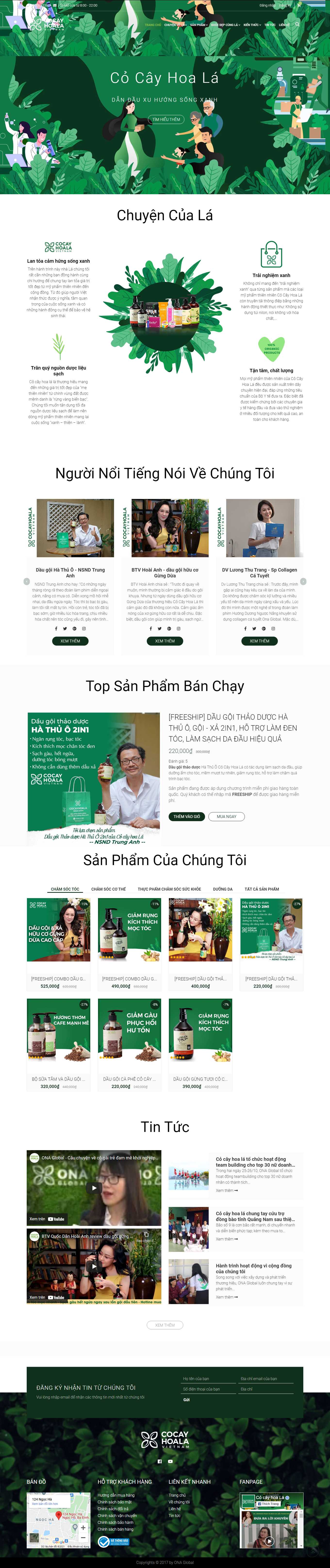 [fremen] Thiết kế Website Web bán sáp vuốt tóc - cocayhoalavn