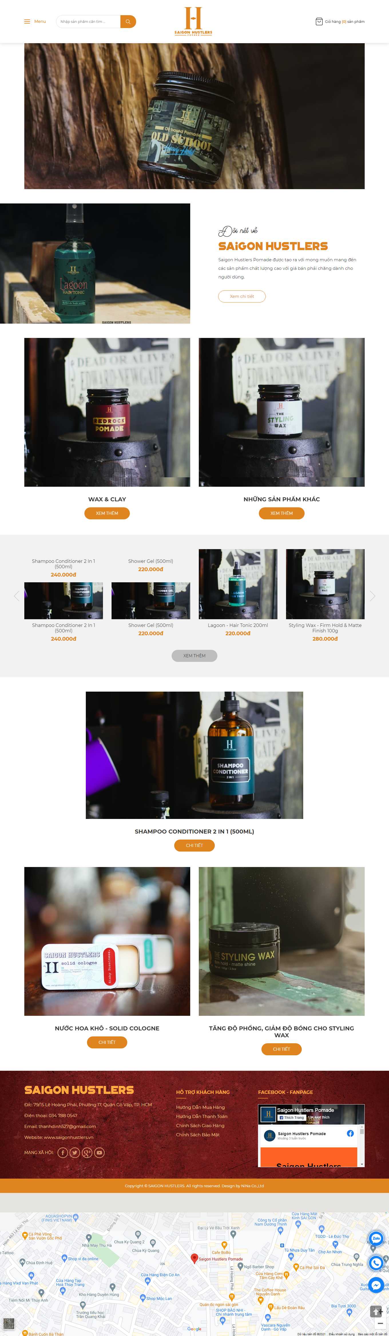 [fremen] Thiết kế Website Web bán sáp vuốt tóc - saigonhustlersvn