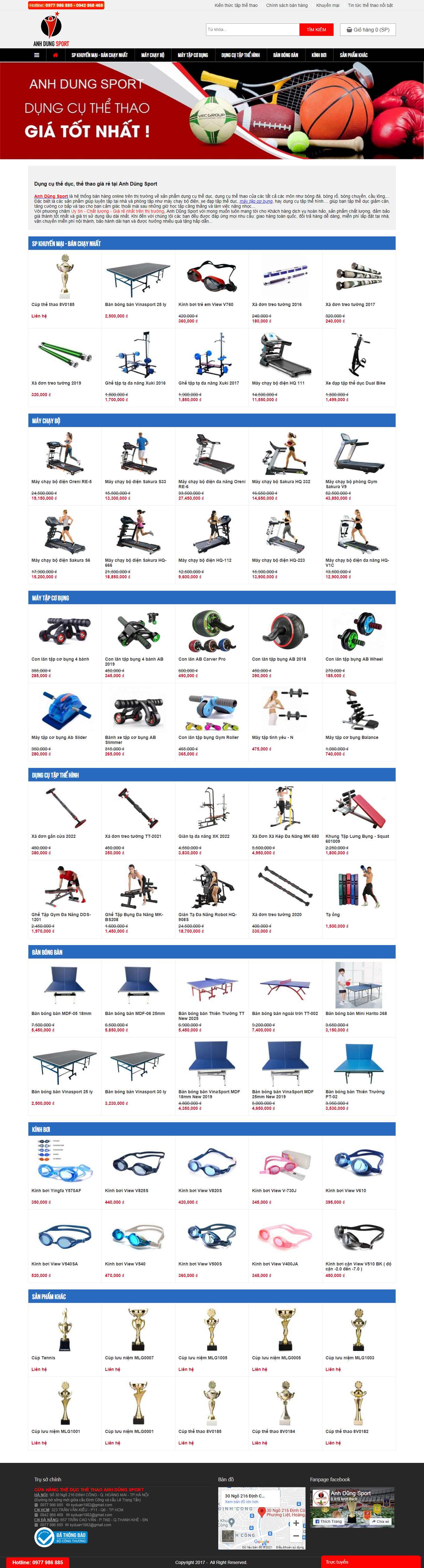 [zocker] Thiết kế Website Web dụng cụ thể thao - anhdungsportcom