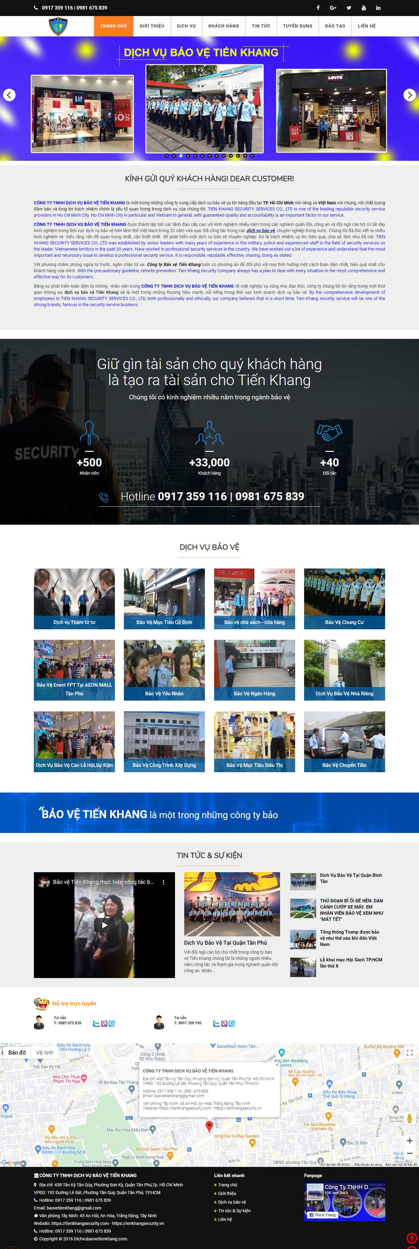 [thamtuphuctam] Thiết kế Website Web thuê vệ sĩ - tienkhangsecuritycom