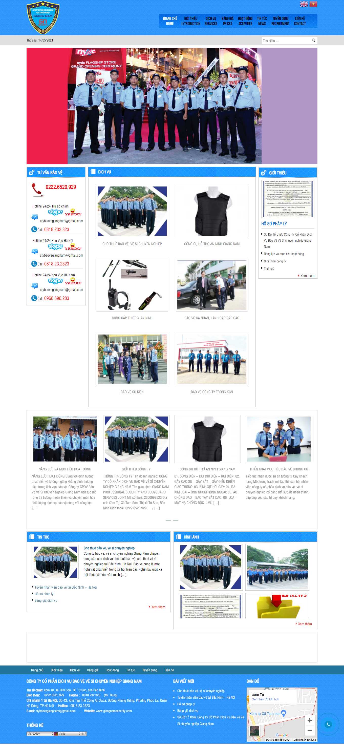 [thamtuphuctam] Thiết kế Website Web thuê vệ sĩ - giangnamsecuritycom