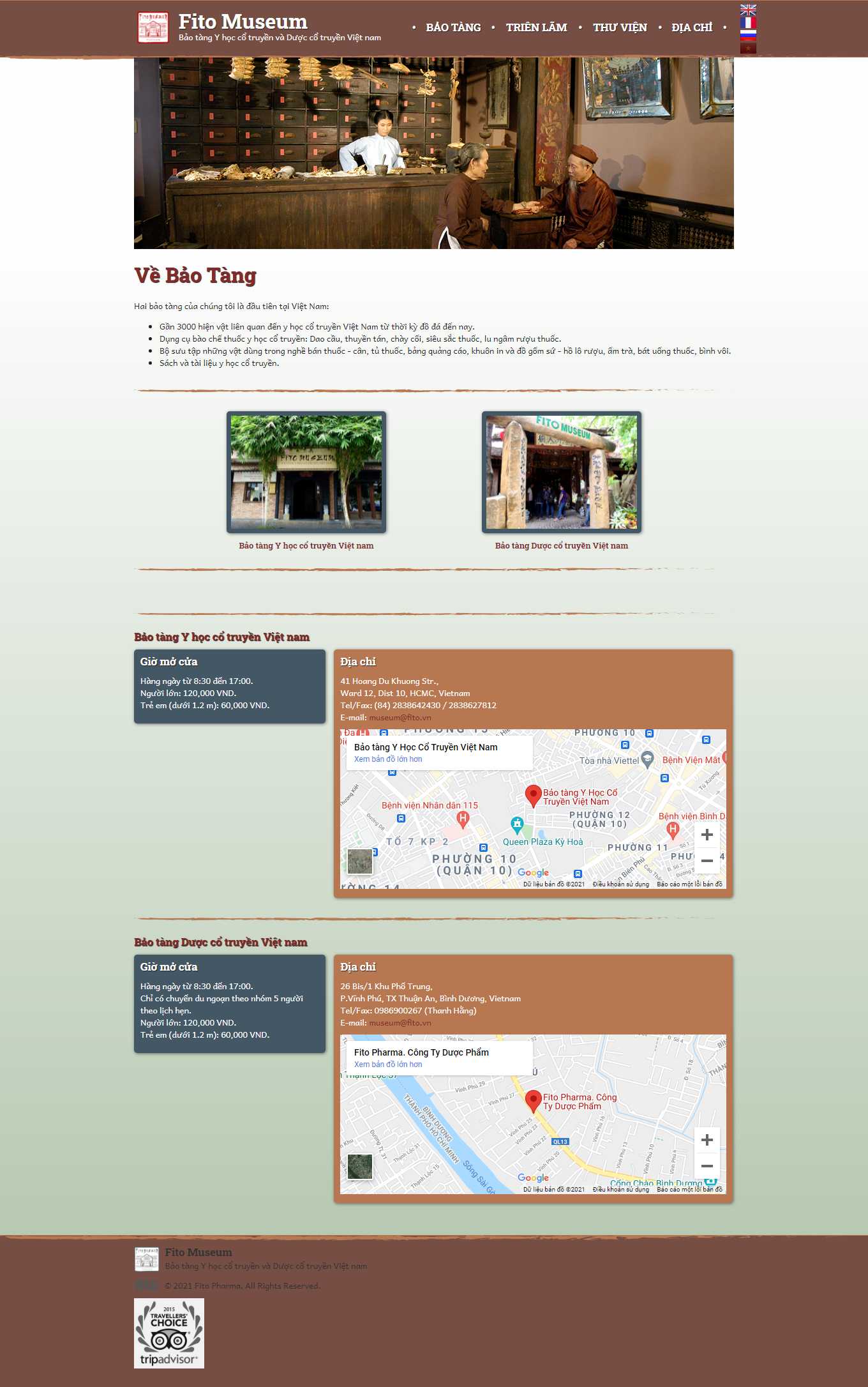 Thiết kế Website Web nhà thuốc đông y - fitomuseumcomvn