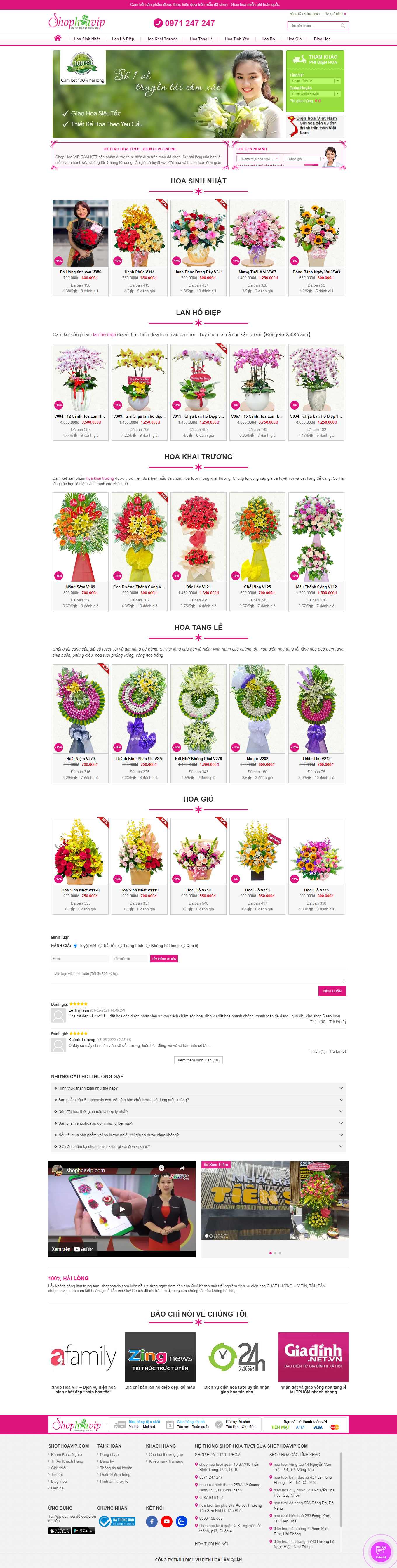 [hoatot] Thiết kế Website Web shop bán hoa - shophoavipcom
