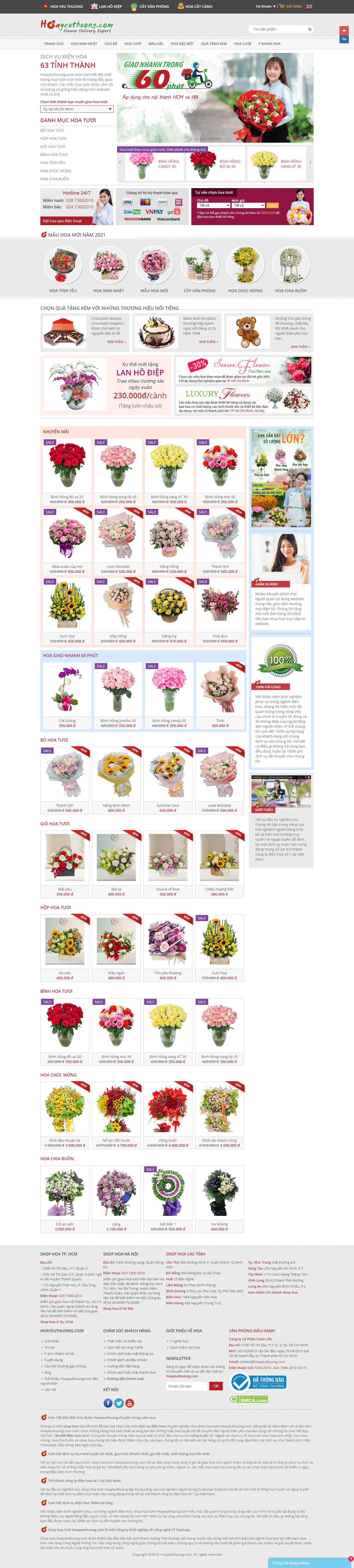 [hoatot] Thiết kế Website Web shop bán hoa - hoayeuthuongcom