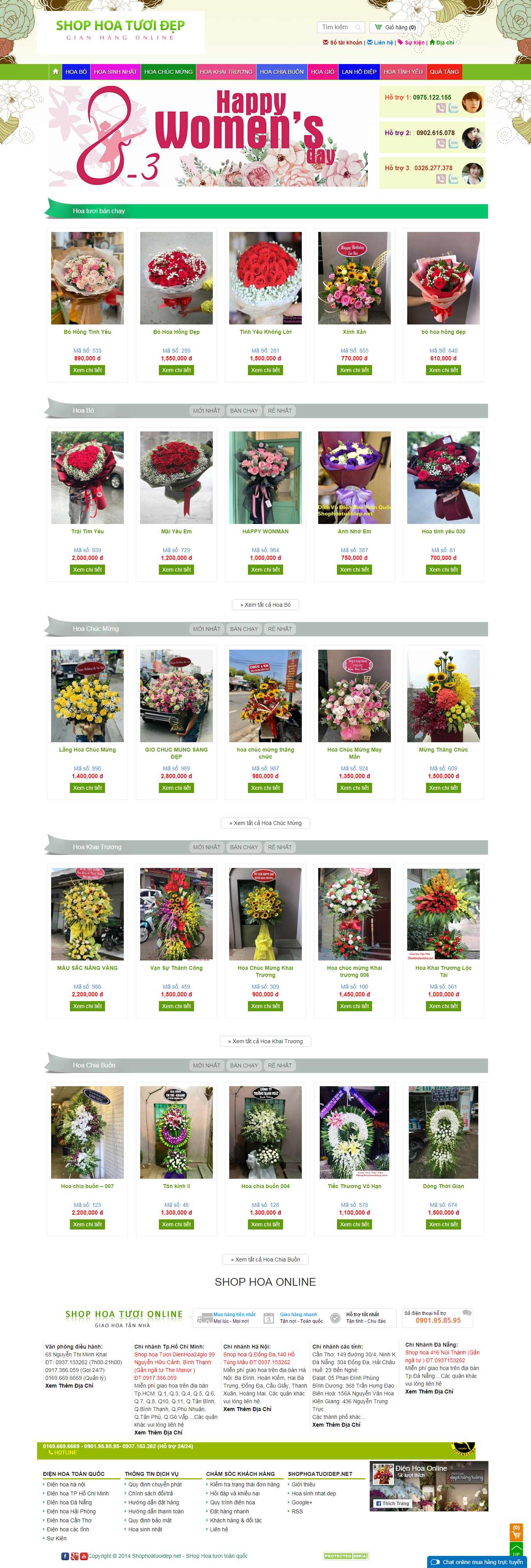 [hoatot] Thiết kế Website Web shop bán hoa - shophoatuoidepnet